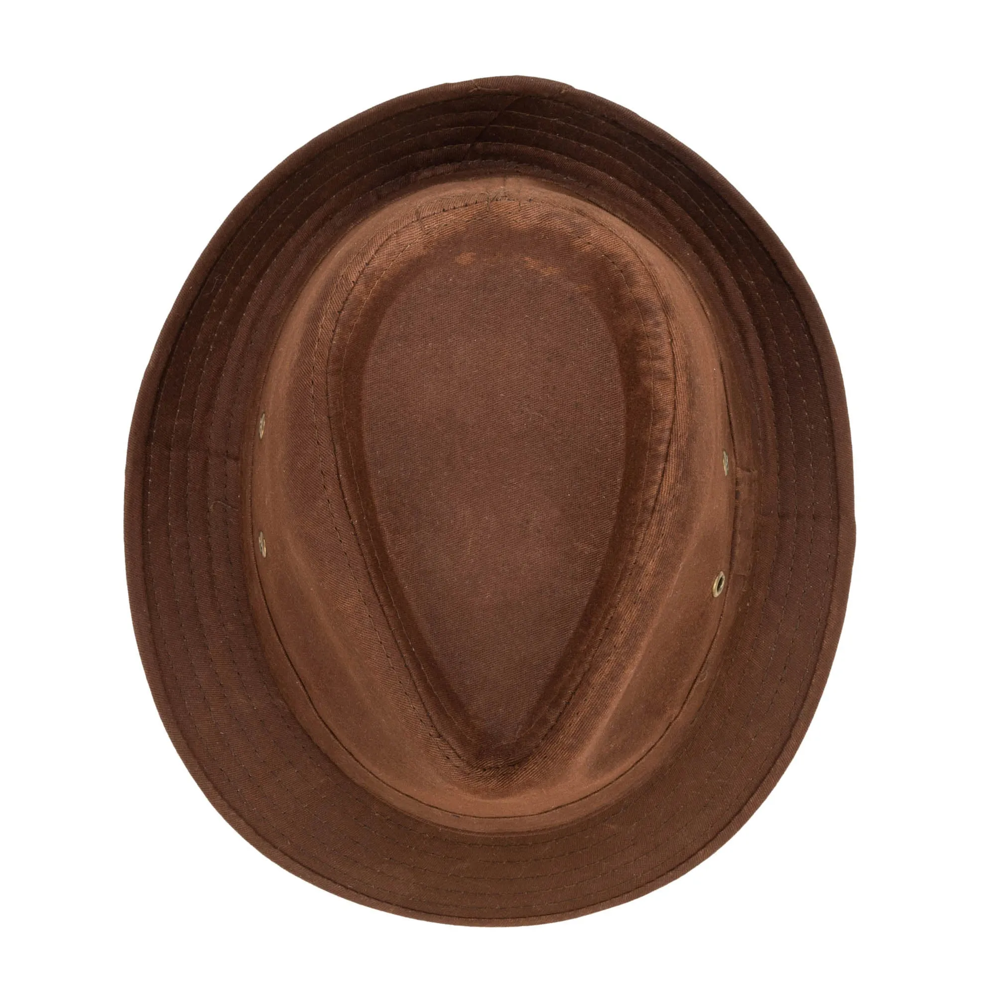 Mens Cut and Sew Waxed Cotton Stingy Brim Fedora sold by San Diego Hat Company product image thumbnail 5