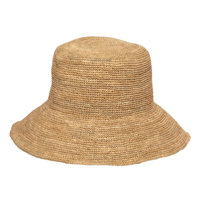 Weekend - Women's Crochet Raffia Bucket sold by San Diego Hat Company