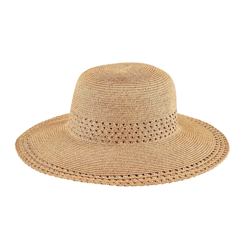 Everyday Sun Hat - Women's Sun Hat W/ Open Weave Stripes sold by San Diego Hat Company