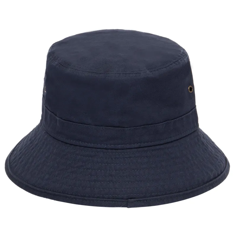 Men's washed cotton bucket with side grommets sold by San Diego Hat Company