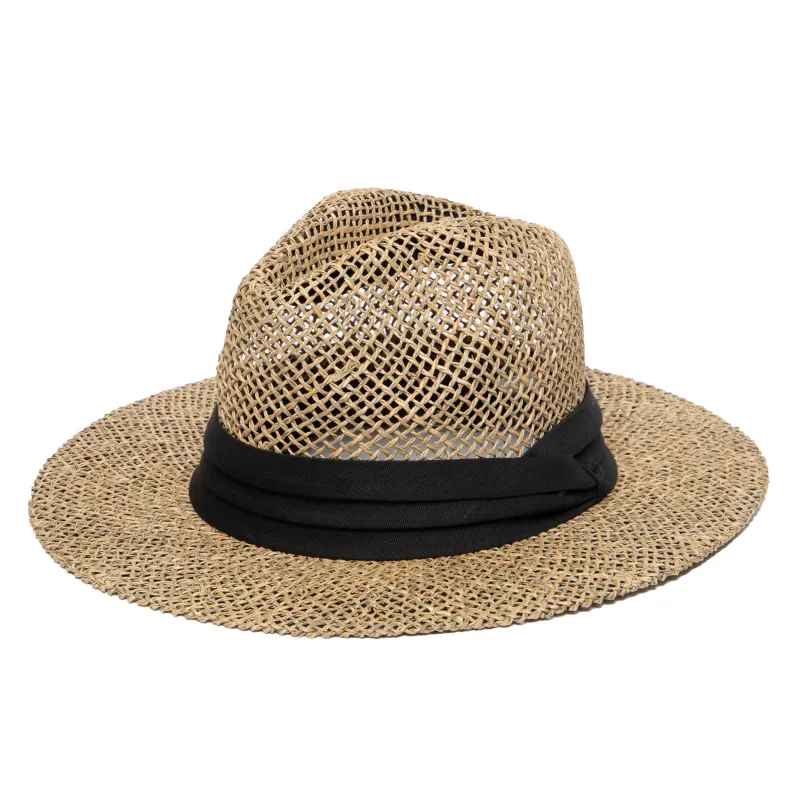 Mens Rush Straw Wide Brim Fedora sold by San Diego Hat Company