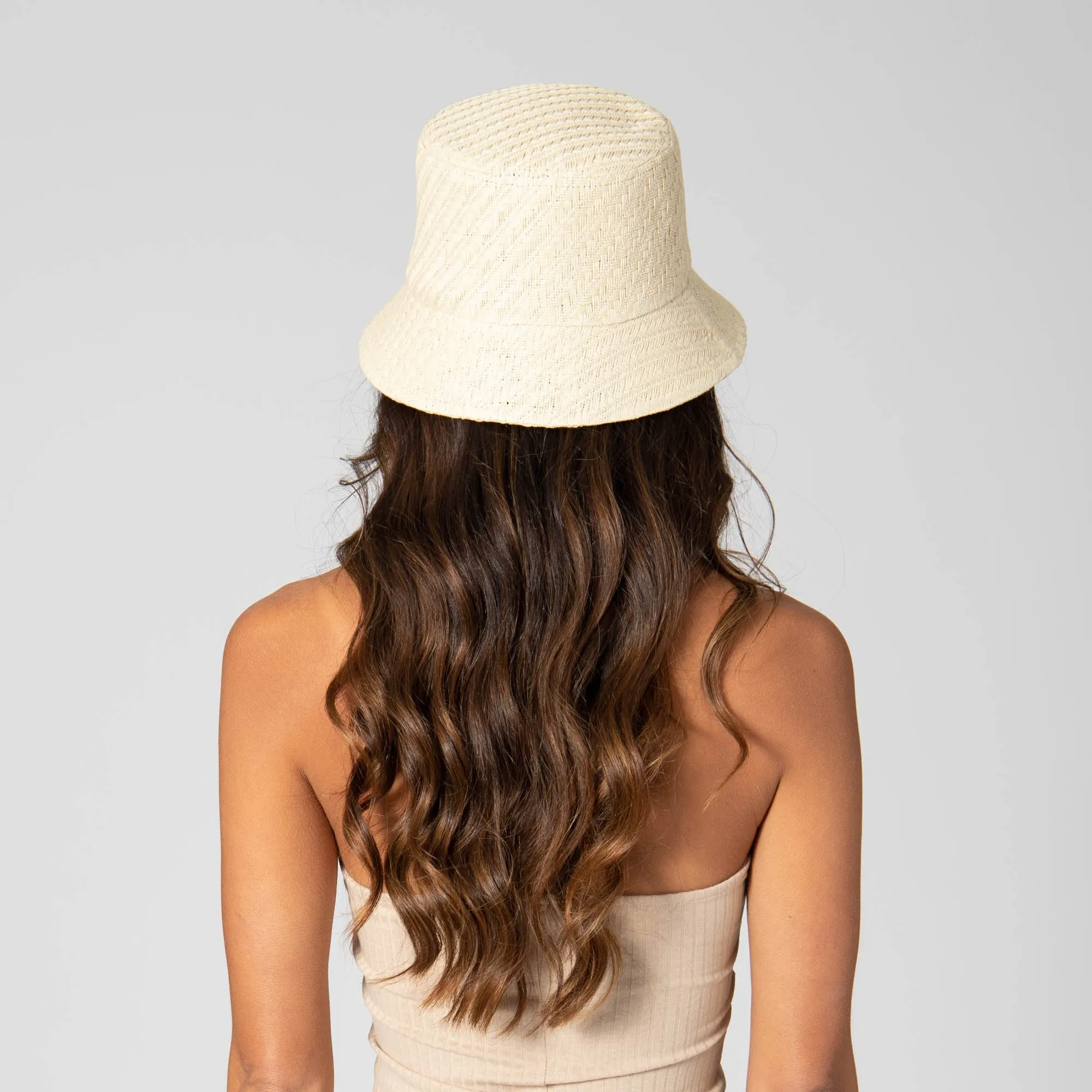 Women's Textured Woven Bucket Hat sold by San Diego Hat Company product image thumbnail 5