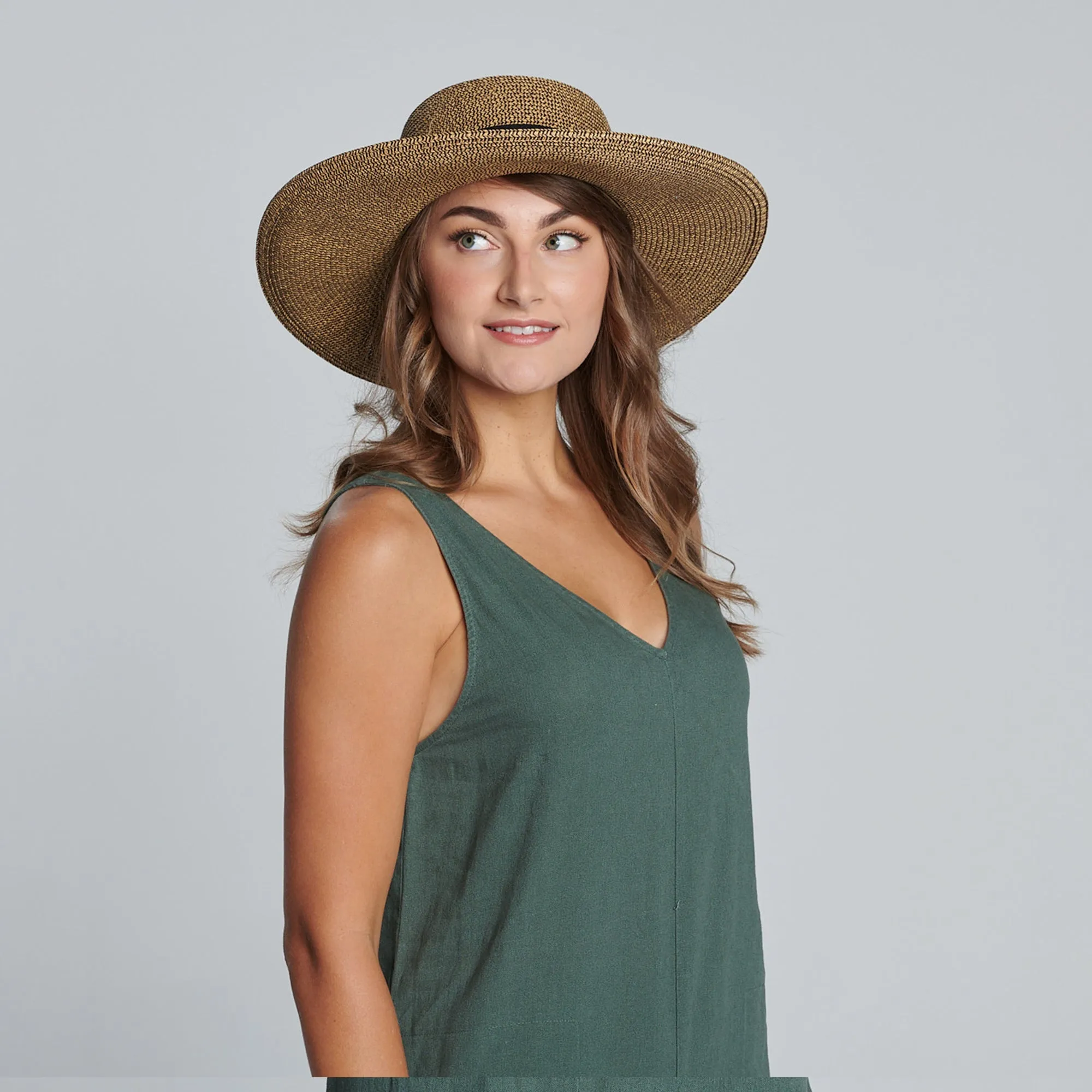 Women's Sun Brim Boater Hat with Scarf Bow sold by San Diego Hat Company product image thumbnail 3