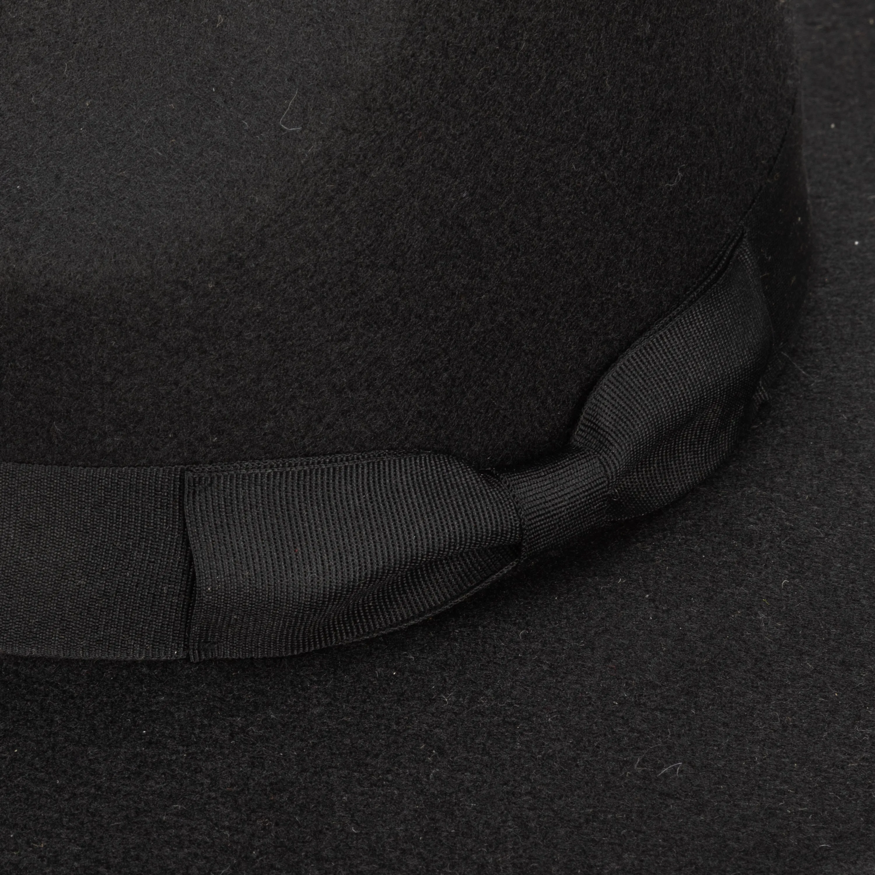 Men's Faux Felt Fedora With Grosgrain sold by San Diego Hat Company product image thumbnail 4