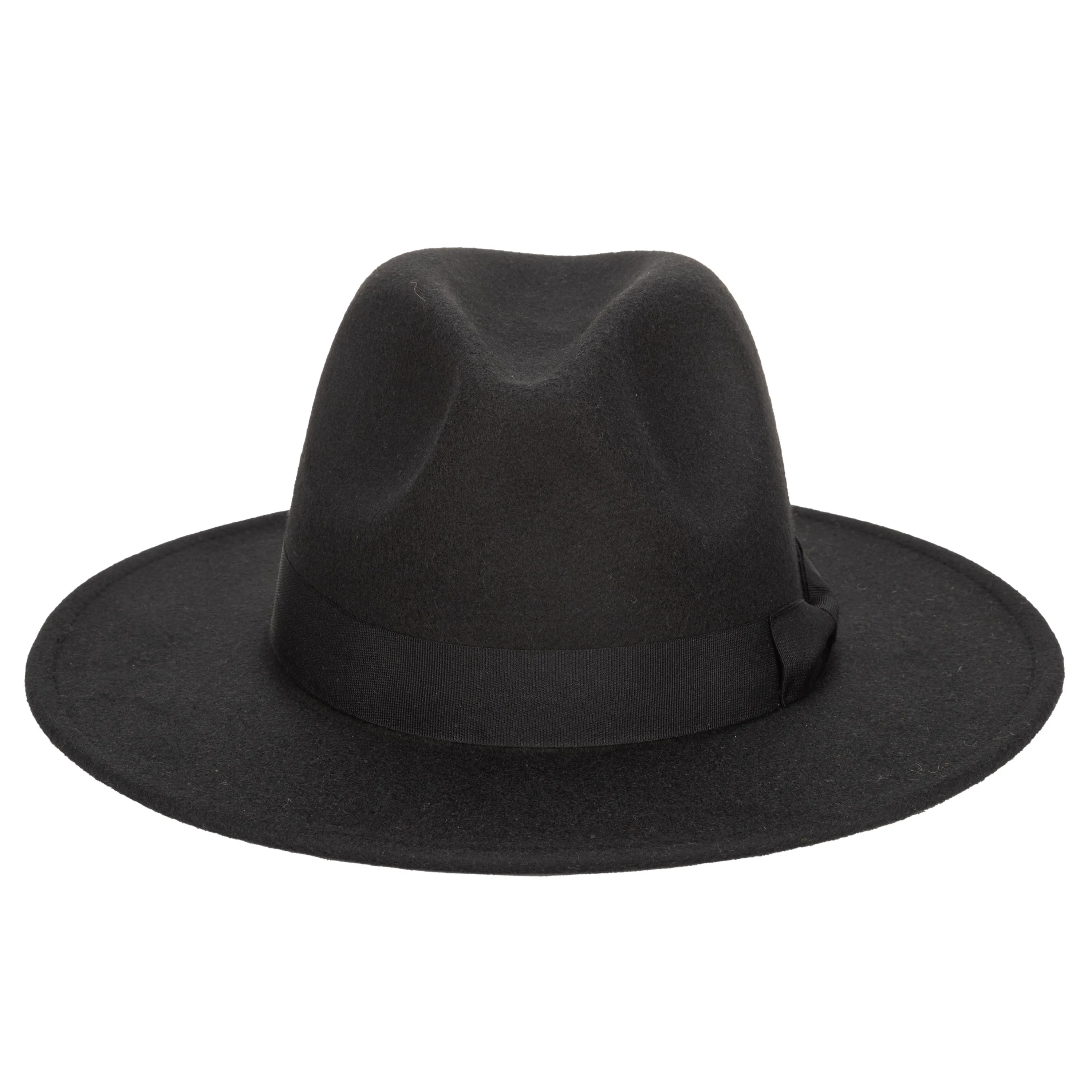 Men's Faux Felt Fedora With Grosgrain sold by San Diego Hat Company product image thumbnail 2