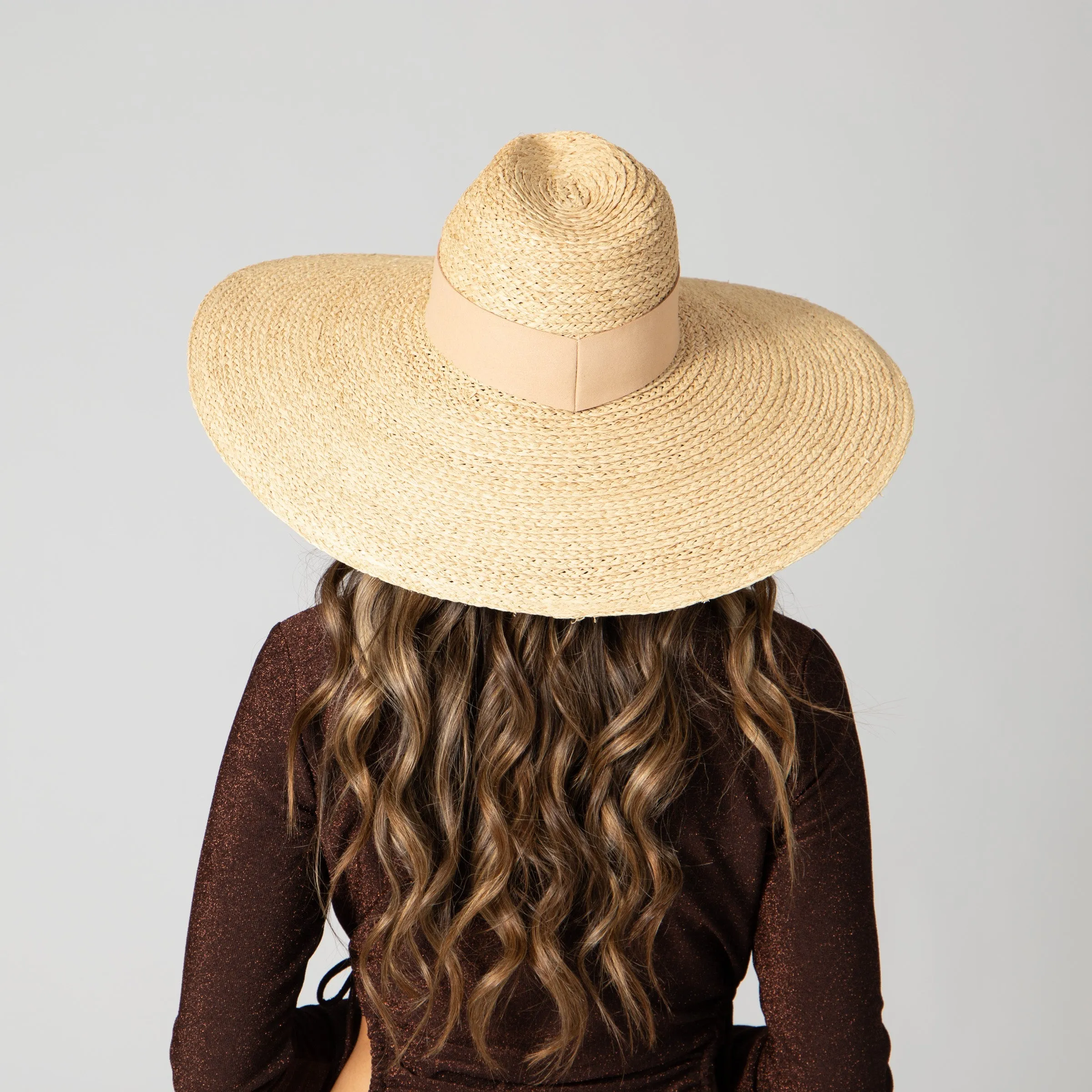 Women's Raffa Braid Wide Brim Fedora With Suede Band sold by San Diego Hat Company product image thumbnail 4
