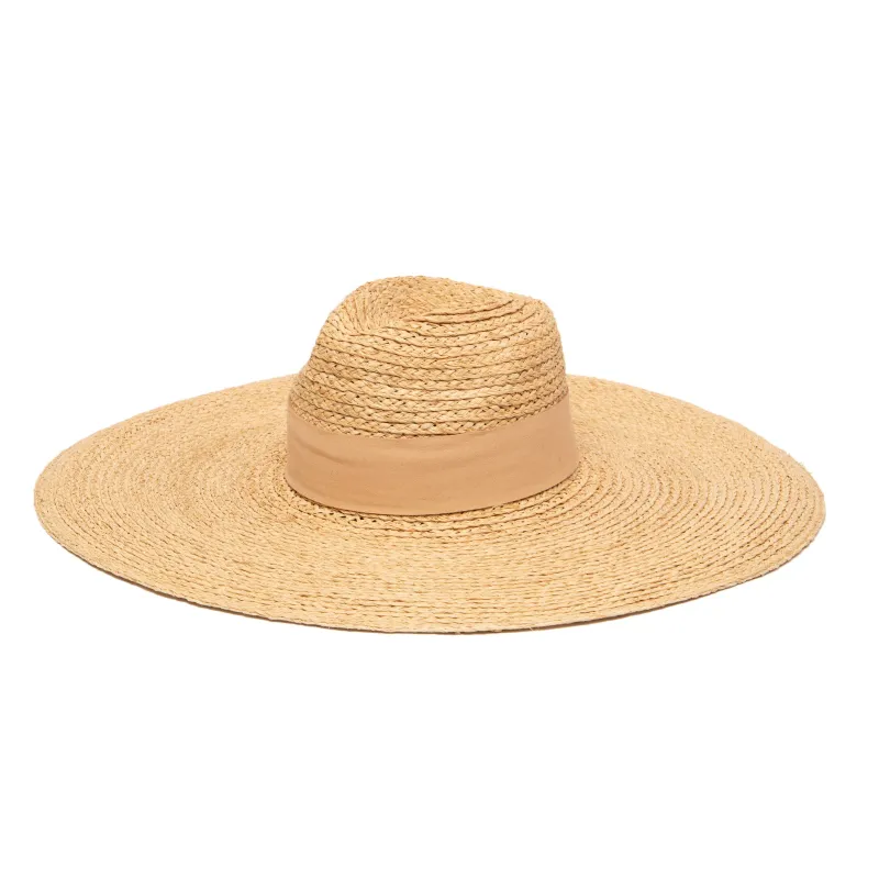 Women's Raffa Braid Wide Brim Fedora With Suede Band sold by San Diego Hat Company