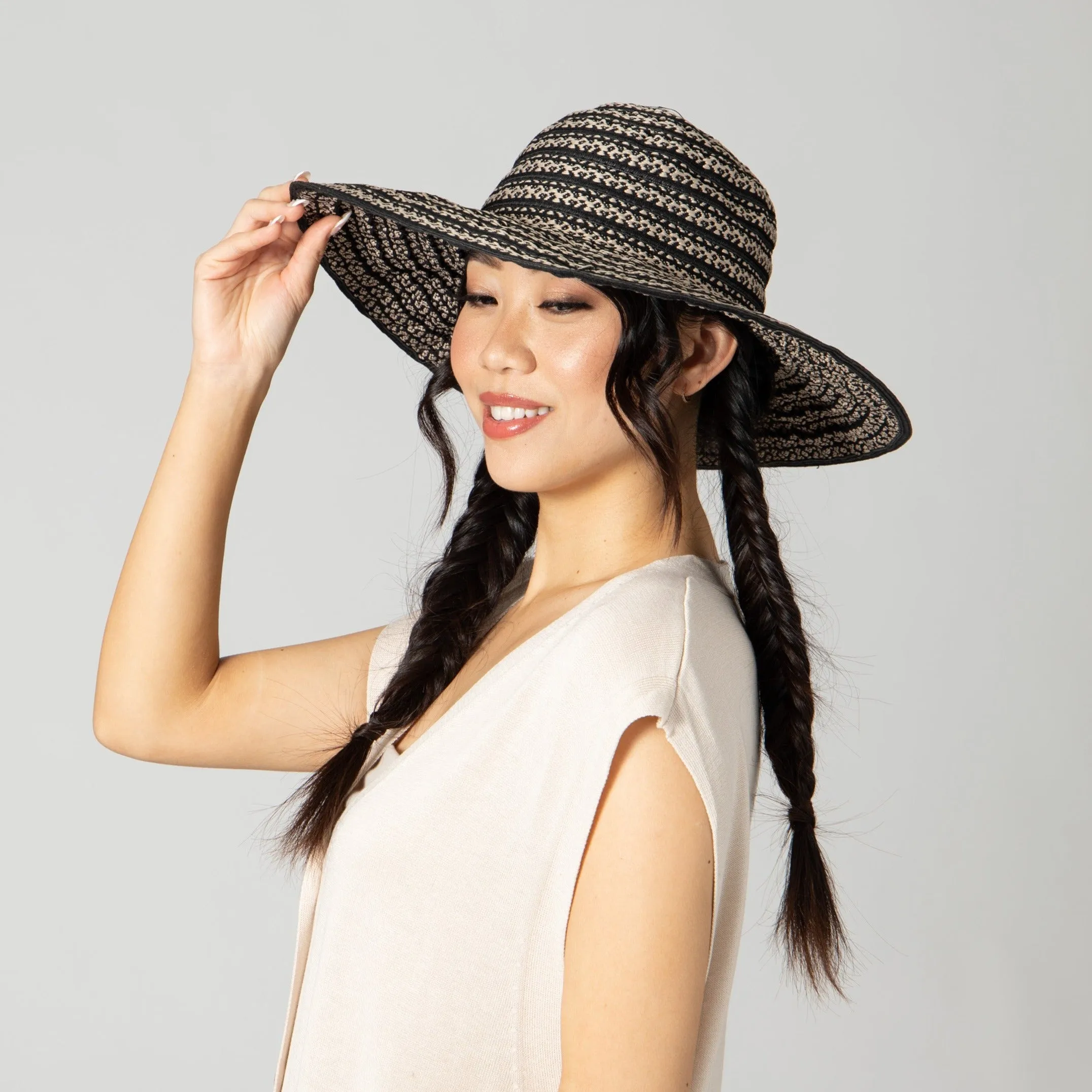 Women's Novelty Ribbon & Paperbraid Sun Hat sold by San Diego Hat Company product image thumbnail 4