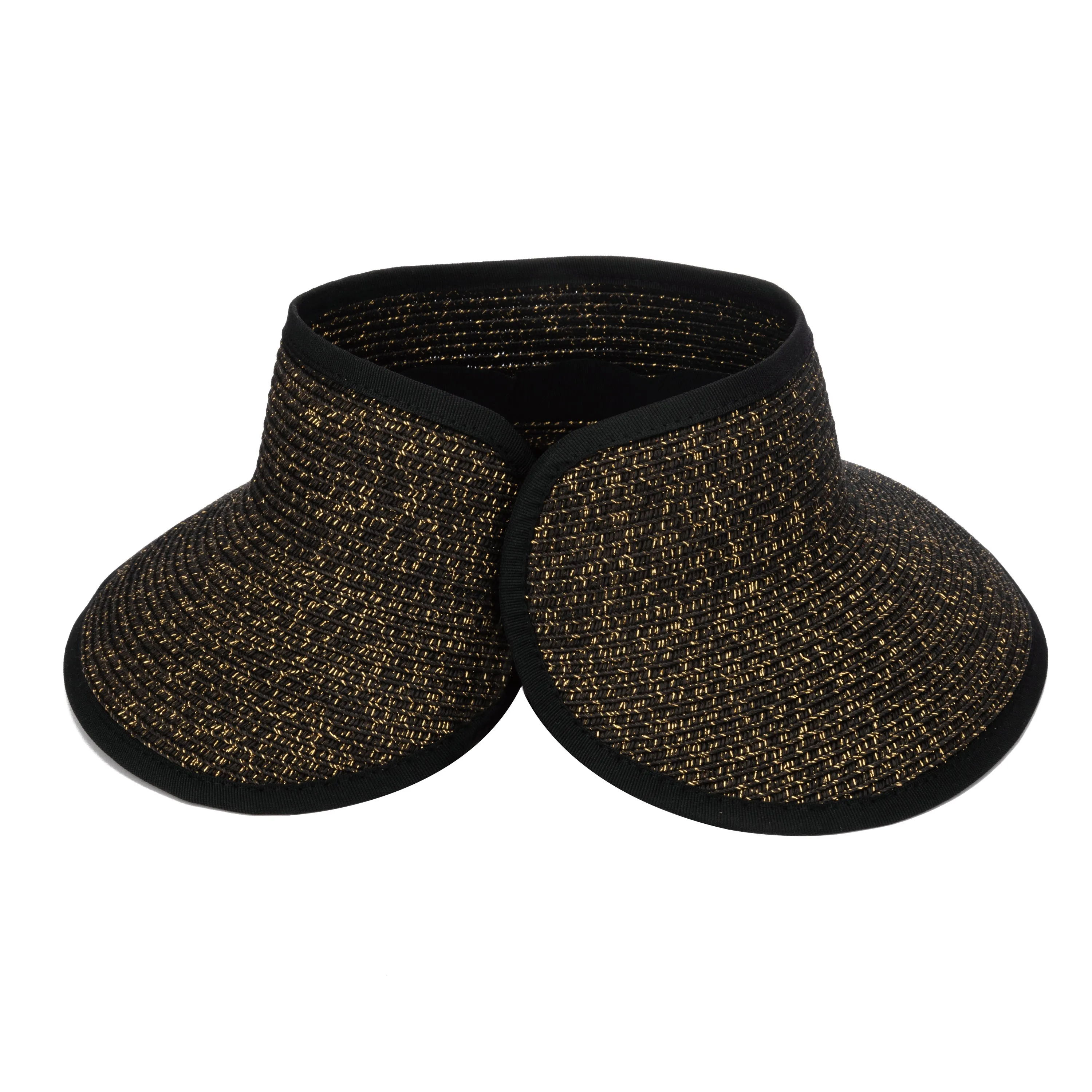 Shimmer - Ultrabraid Mini Roll Up Visor W/ Gold Lurex sold by San Diego Hat Company product image thumbnail 3