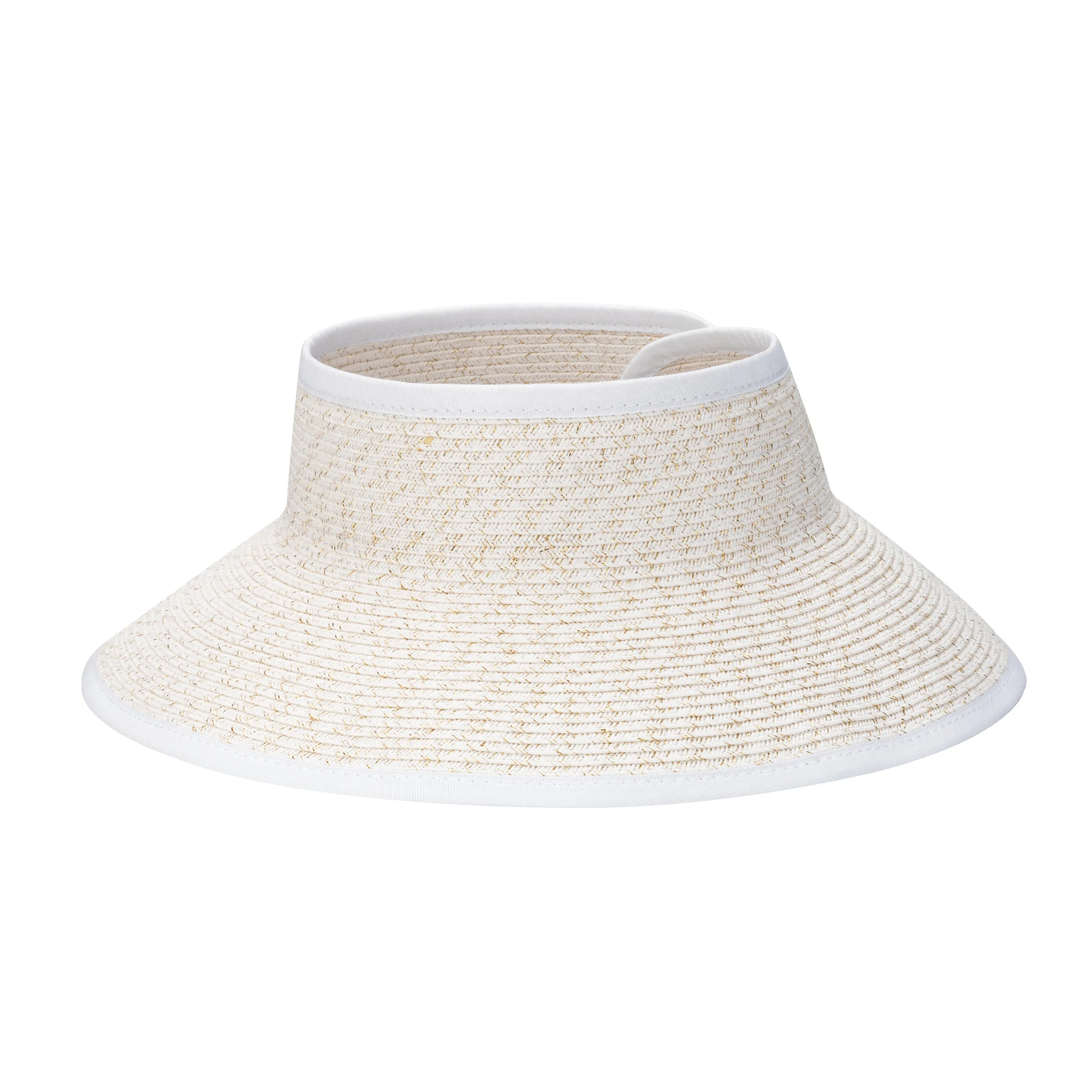 Shimmer - Ultrabraid Mini Roll Up Visor W/ Gold Lurex sold by San Diego Hat Company product image thumbnail 4