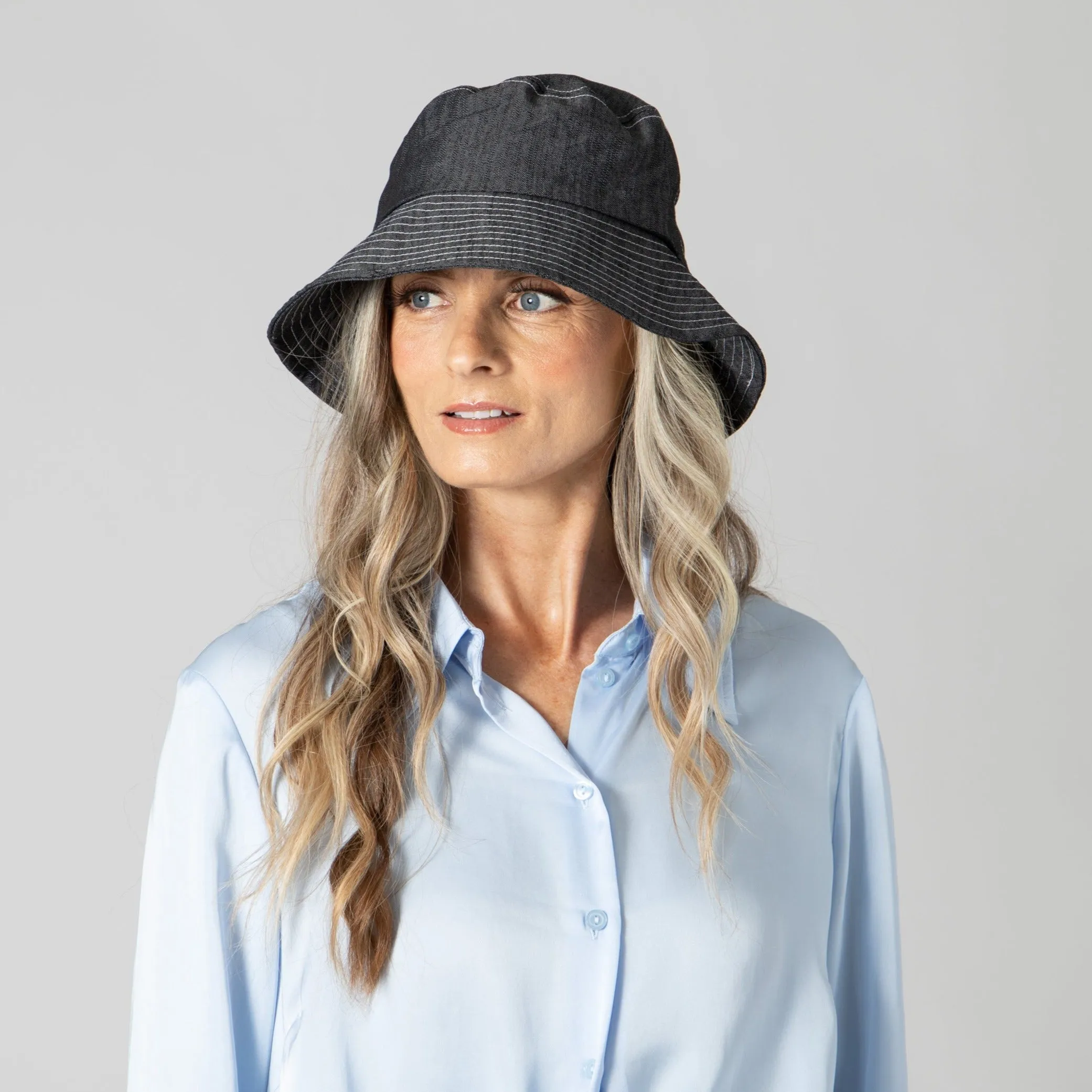 Chambray Bucket Hat sold by San Diego Hat Company product image thumbnail 2