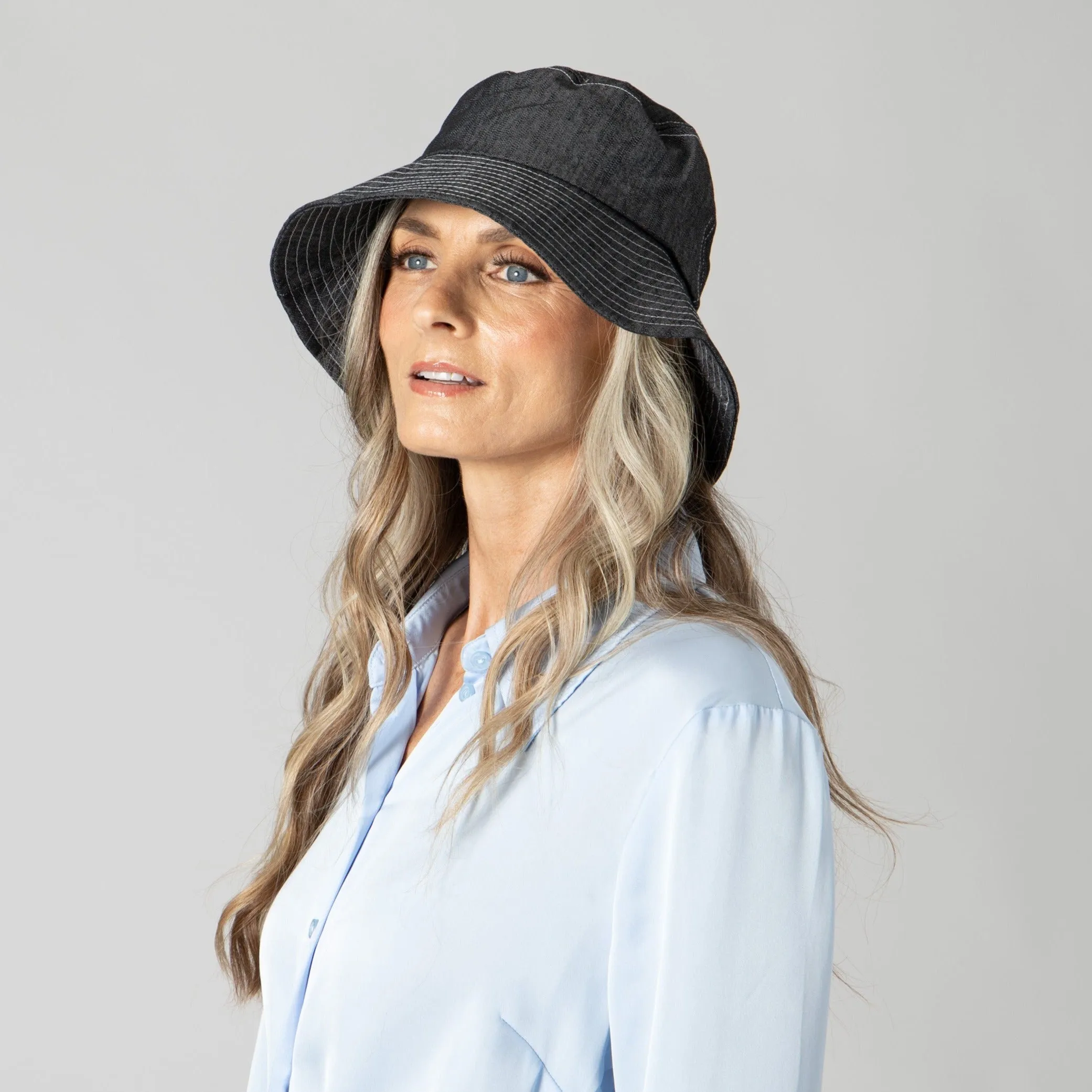 Chambray Bucket Hat sold by San Diego Hat Company product image thumbnail 4