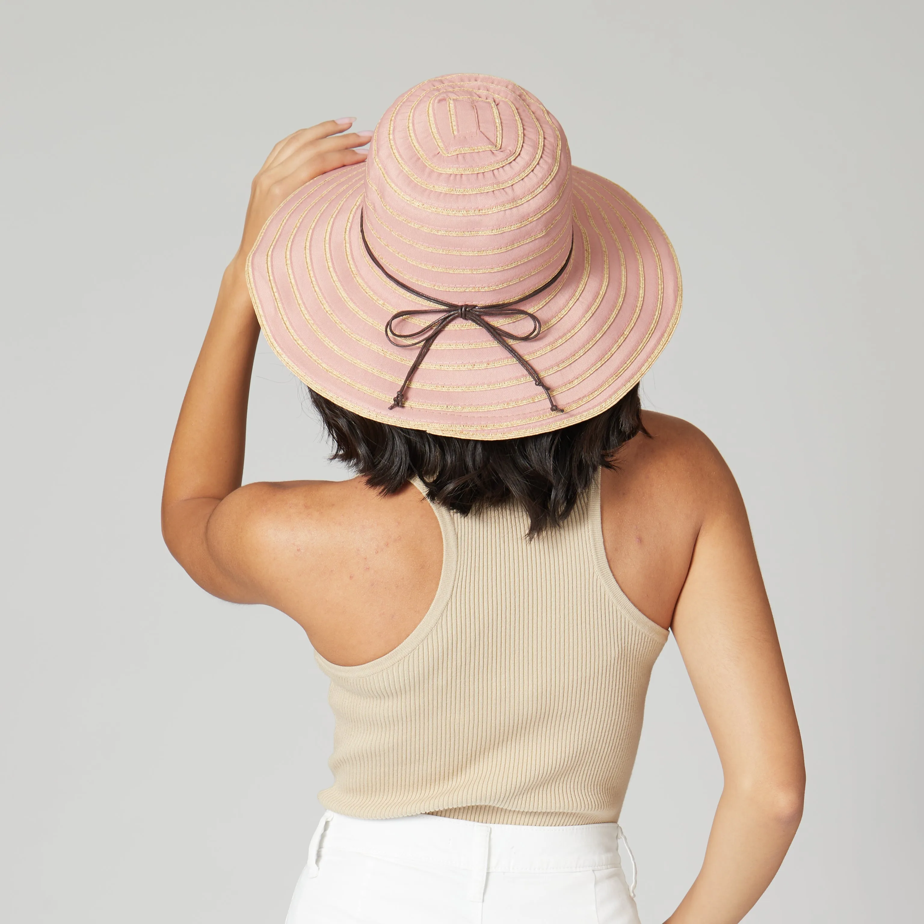 Women's Ribbon Paperbraid Stripe Sun Brim sold by San Diego Hat Company product image thumbnail 5