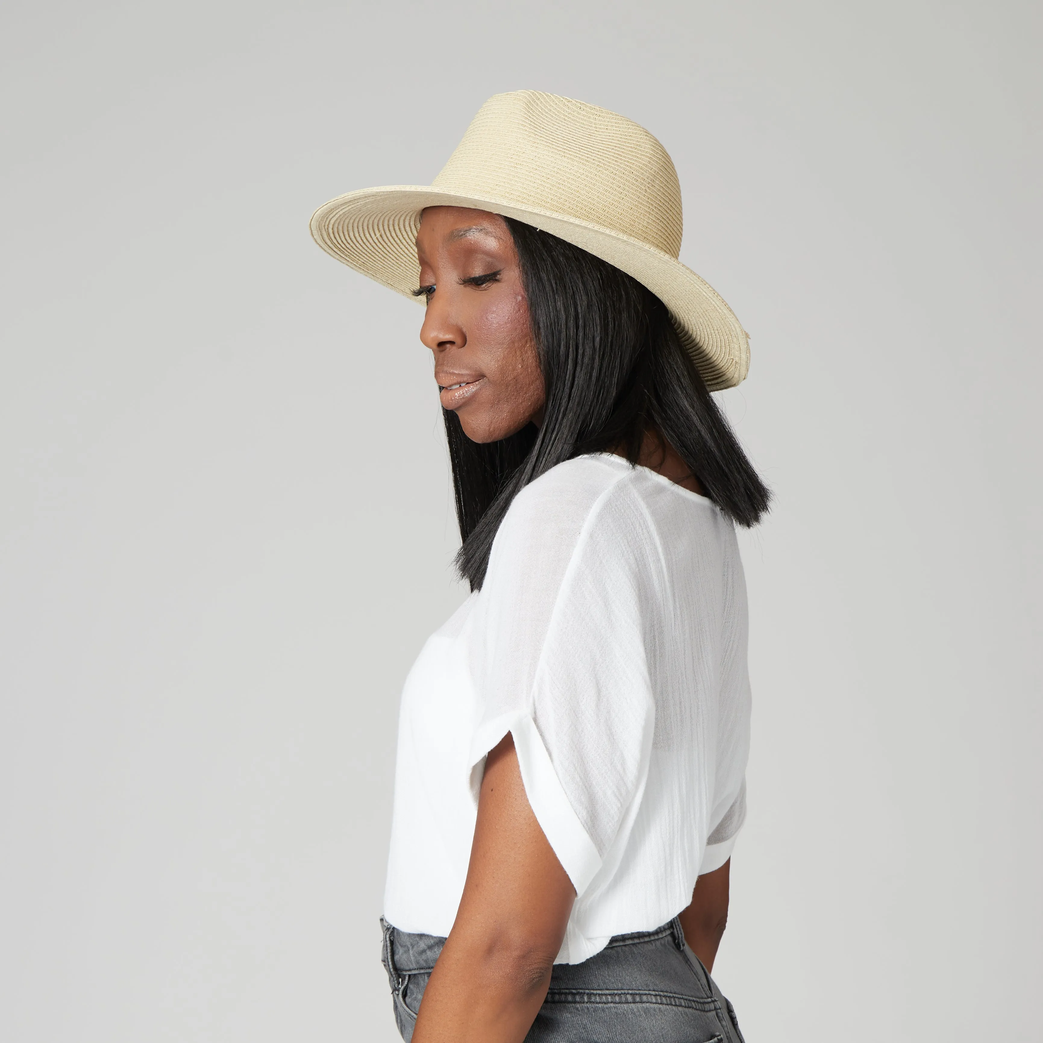 Women's Water Repellent Fedora with Tie sold by San Diego Hat Company product image thumbnail 4