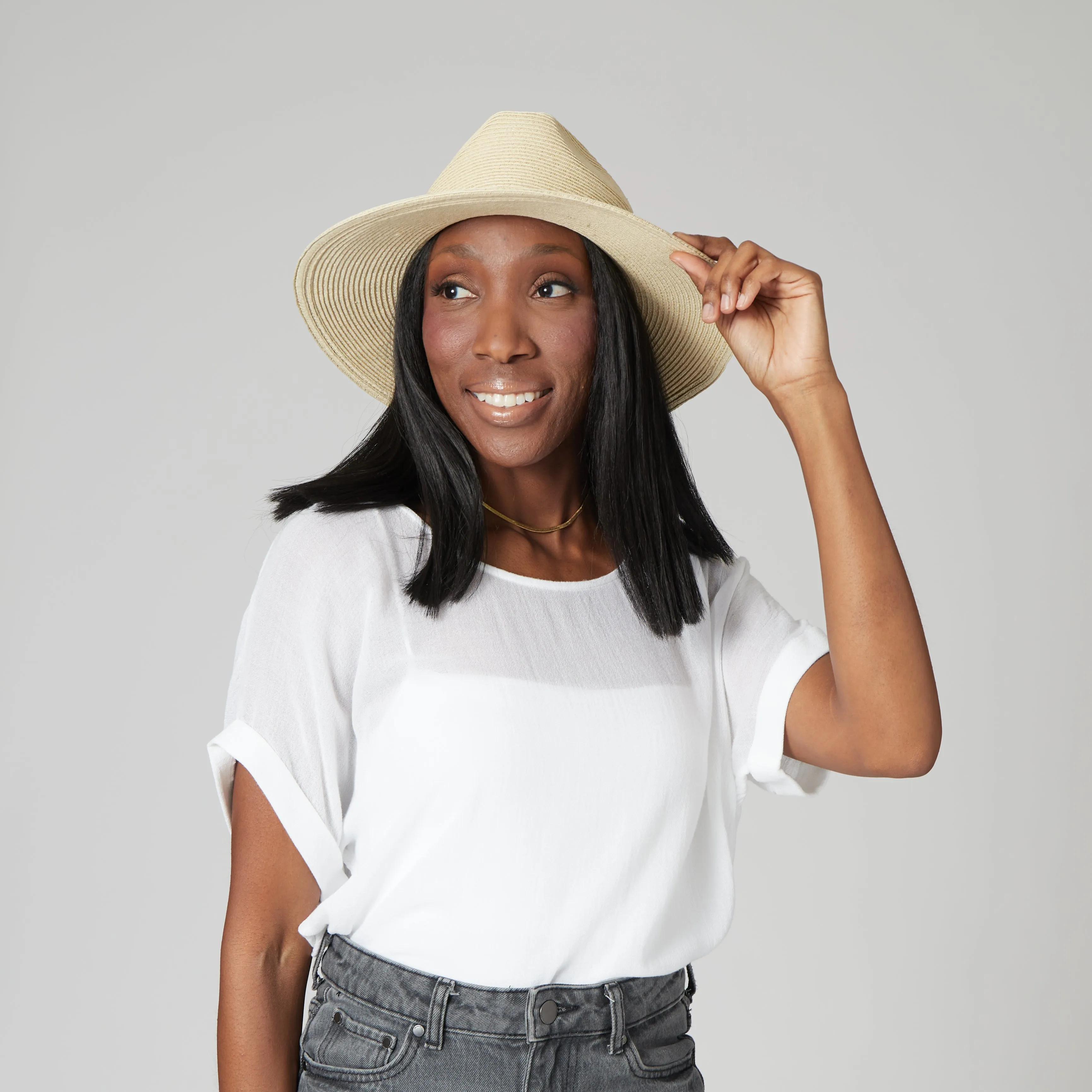 Women's Water Repellent Fedora with Tie sold by San Diego Hat Company product image thumbnail 2