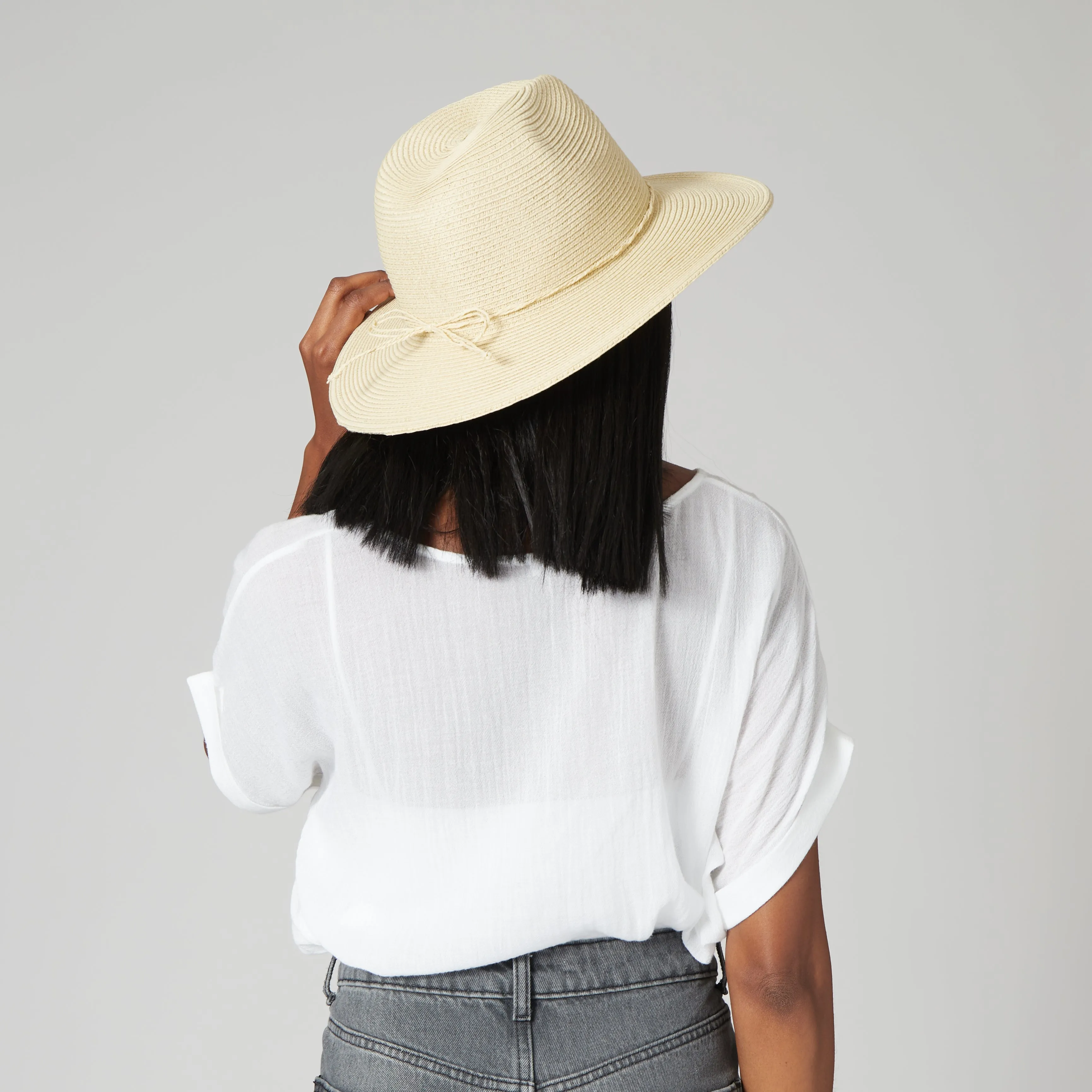 Women's Water Repellent Fedora with Tie sold by San Diego Hat Company product image thumbnail 3