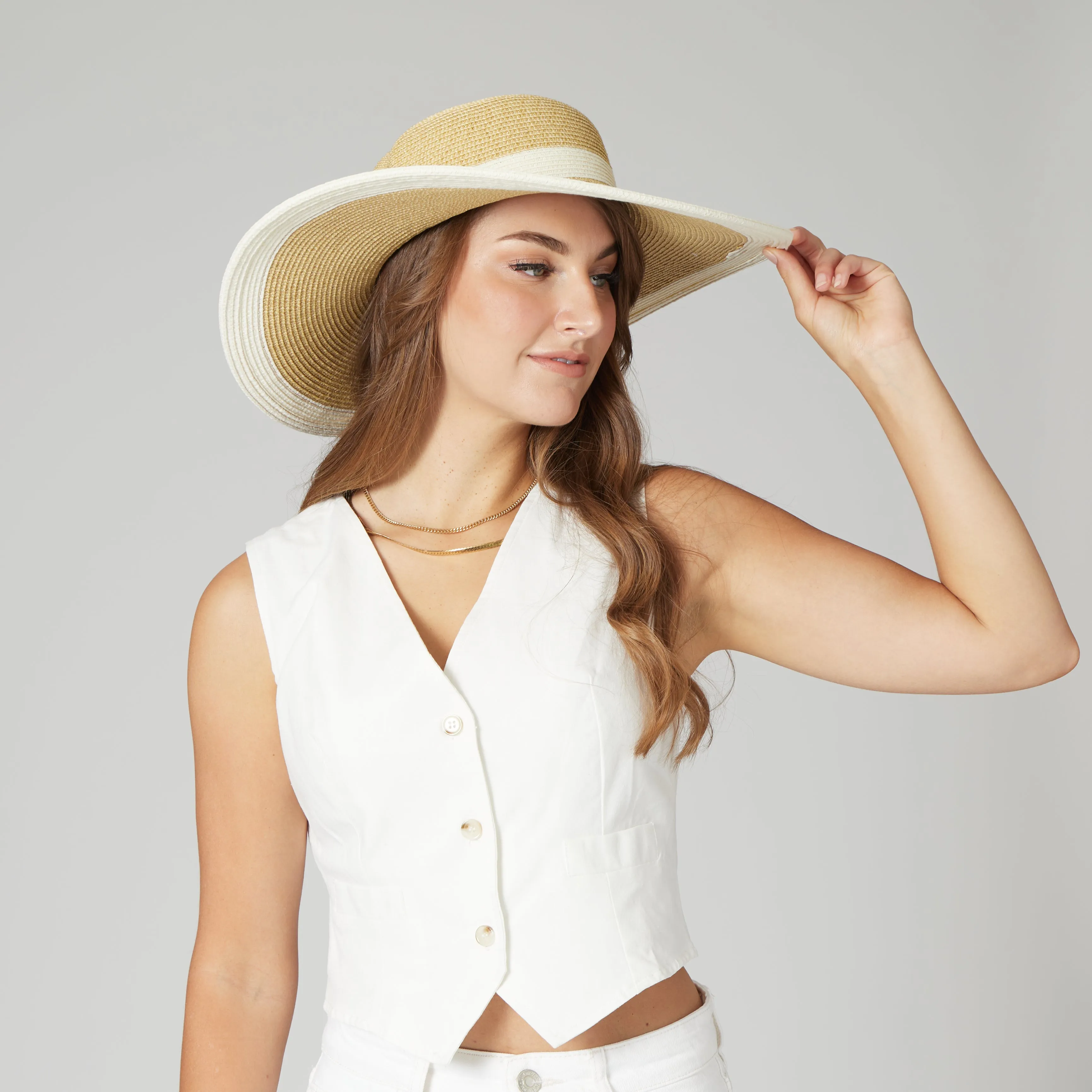 Women's Water Repellent Striped Floppy sold by San Diego Hat Company product image thumbnail 2