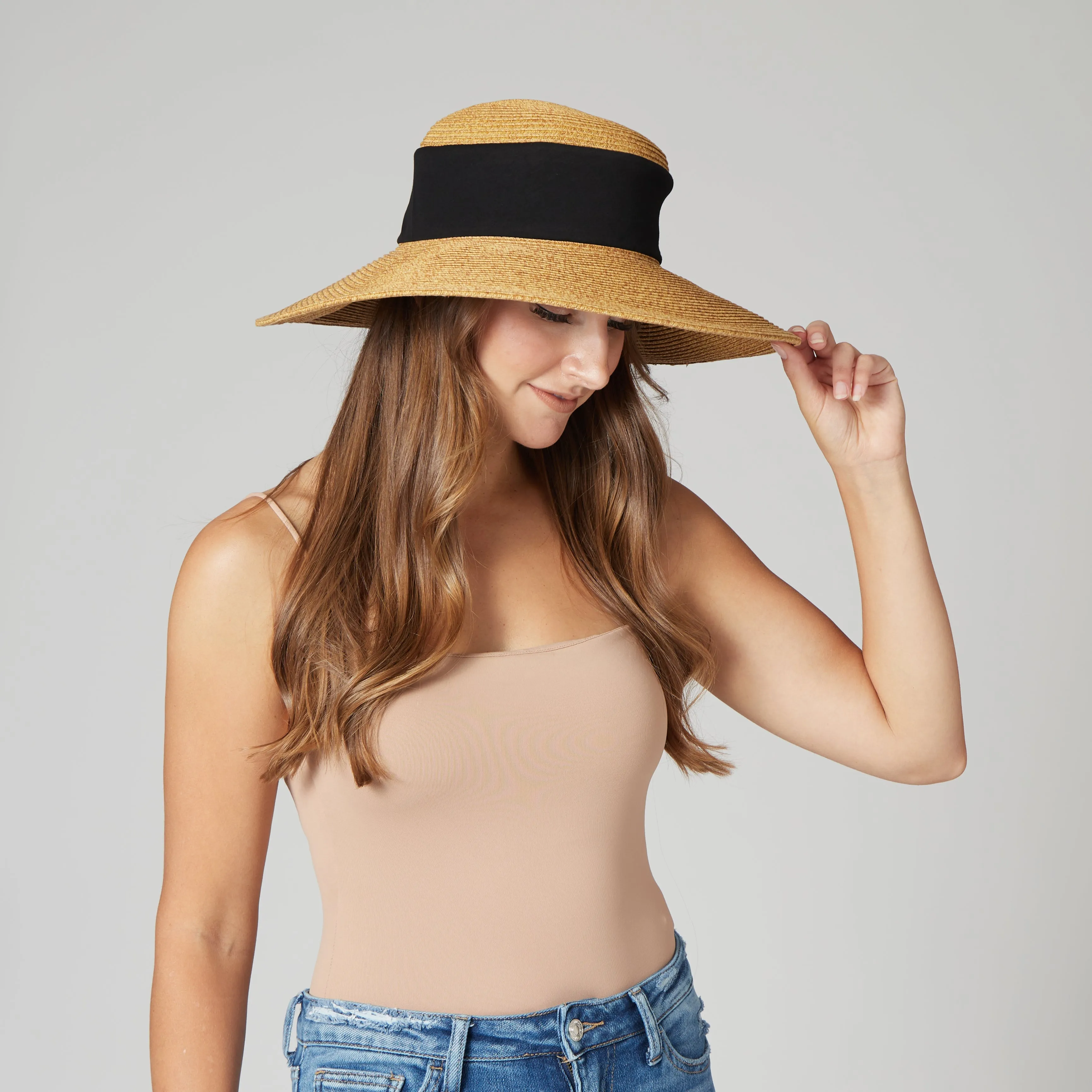 Women's Collapsible Crown Sun Hat sold by San Diego Hat Company product image thumbnail 3