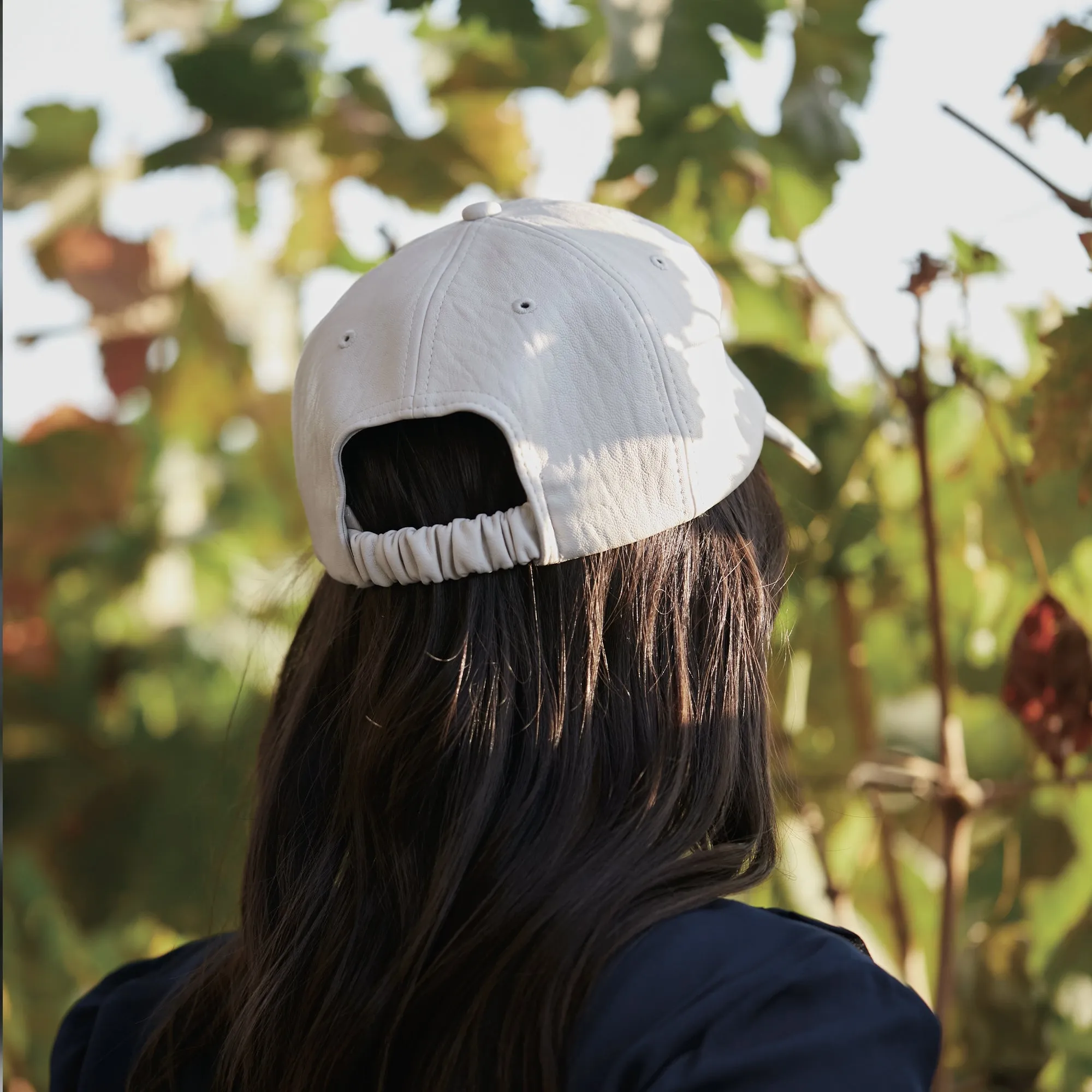 Women's Faux Leather Ball Cap w/ Elastic sold by San Diego Hat Company product image thumbnail 5