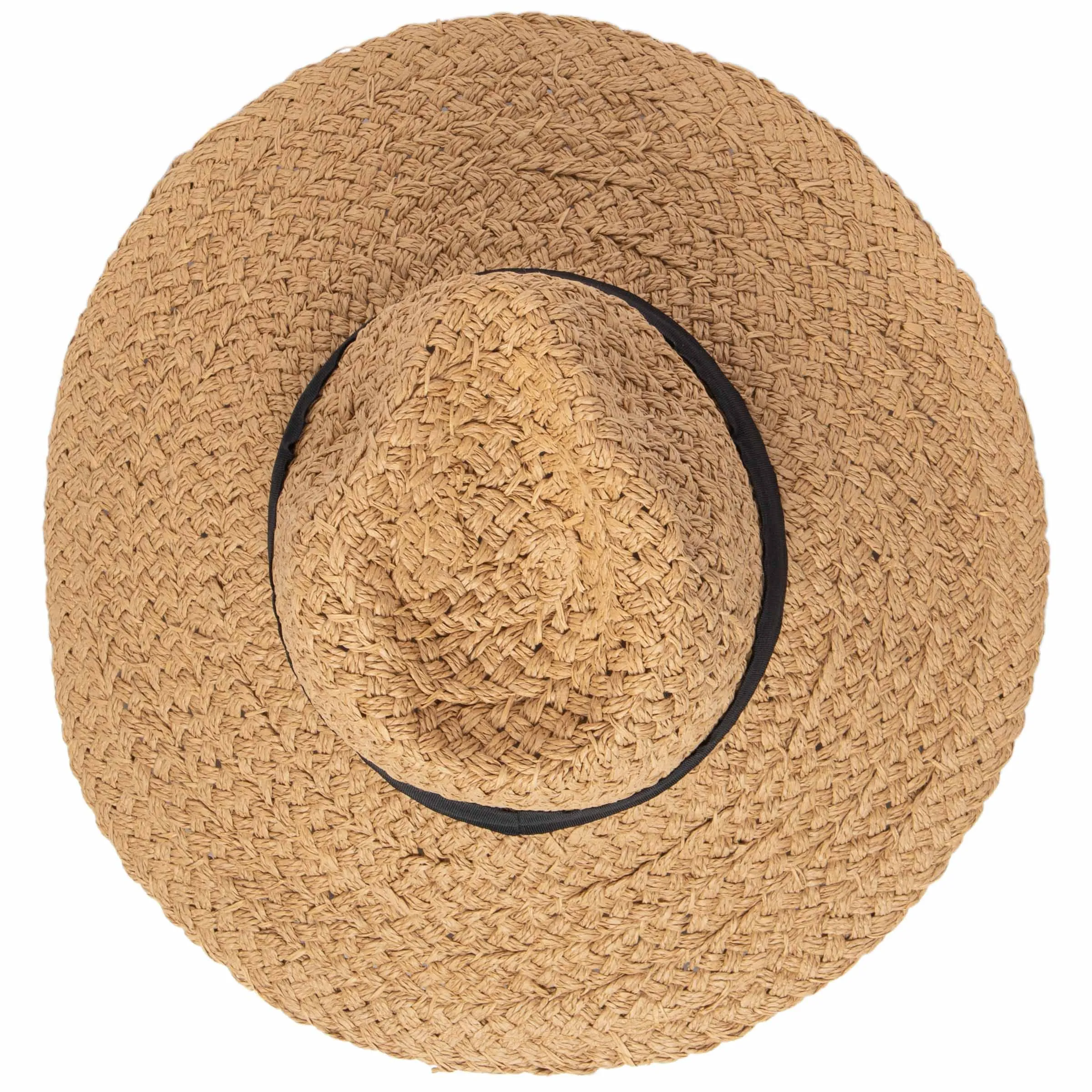 Women's Woven Paper Wide Brim Fedora With Grosgrain sold by San Diego Hat Company product image thumbnail 5