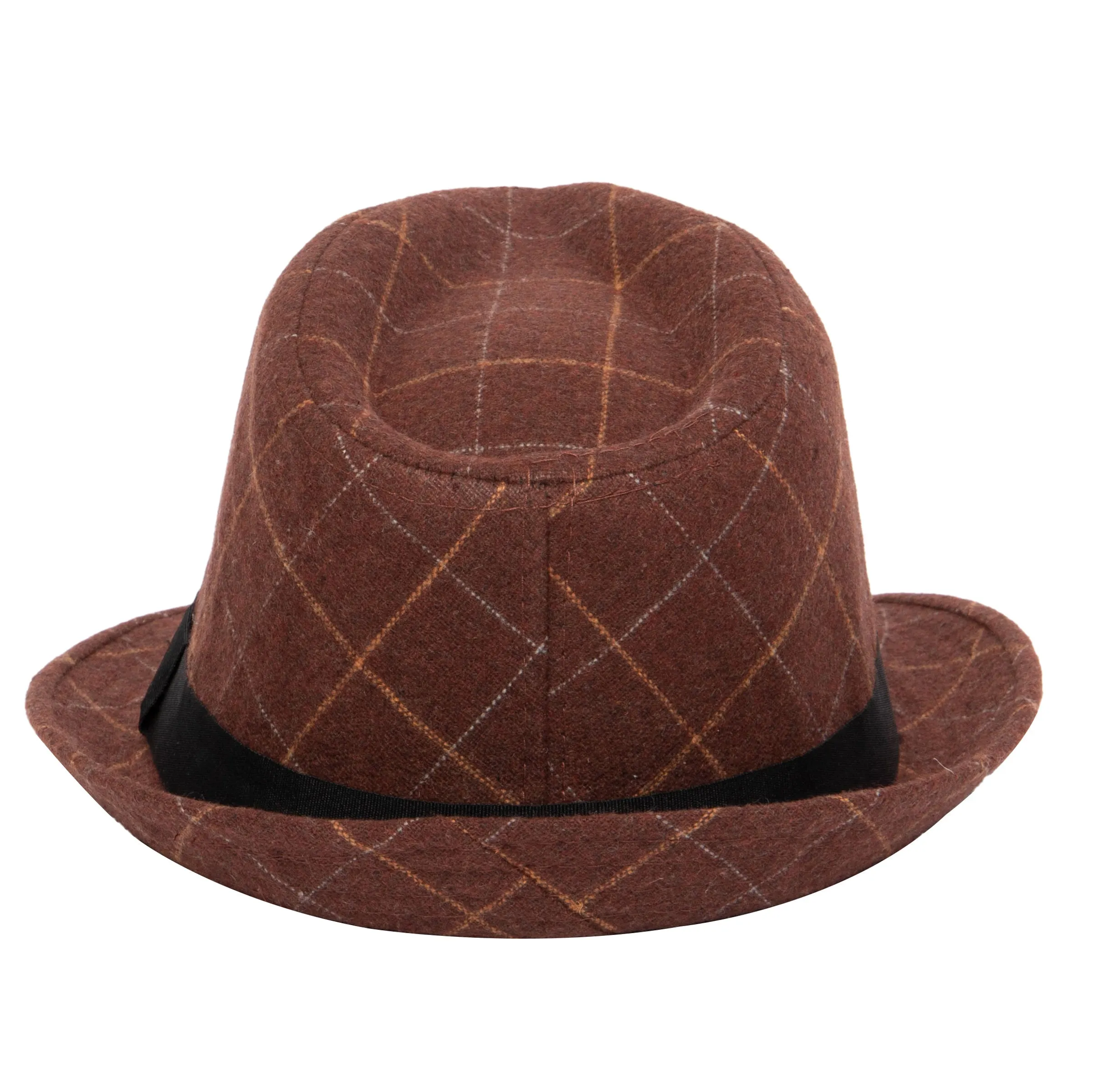 Men's Cut&Sew Fedora w/Grosgrain Band & Knot sold by San Diego Hat Company product image thumbnail 5