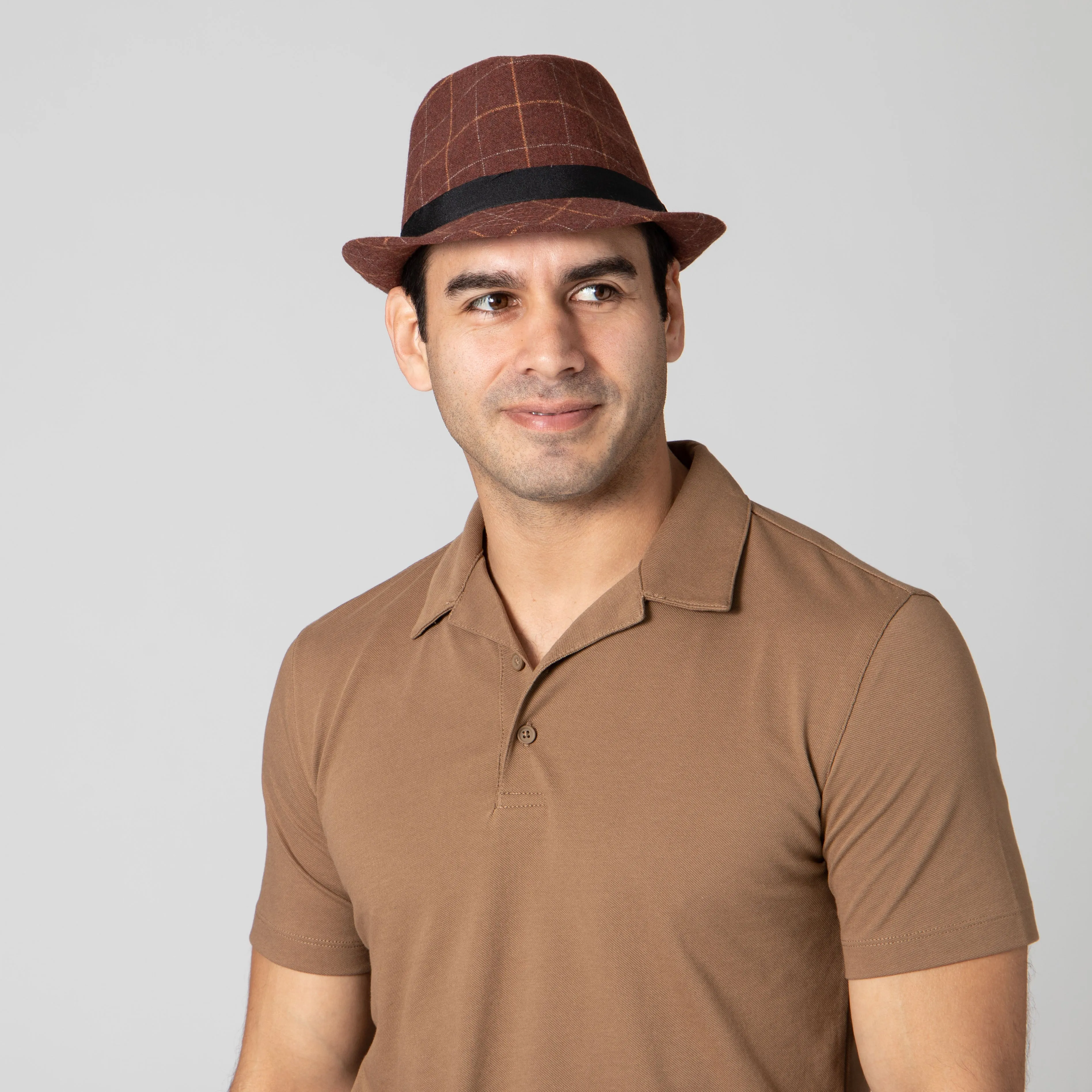 Men's Cut&Sew Fedora w/Grosgrain Band & Knot sold by San Diego Hat Company product image thumbnail 2