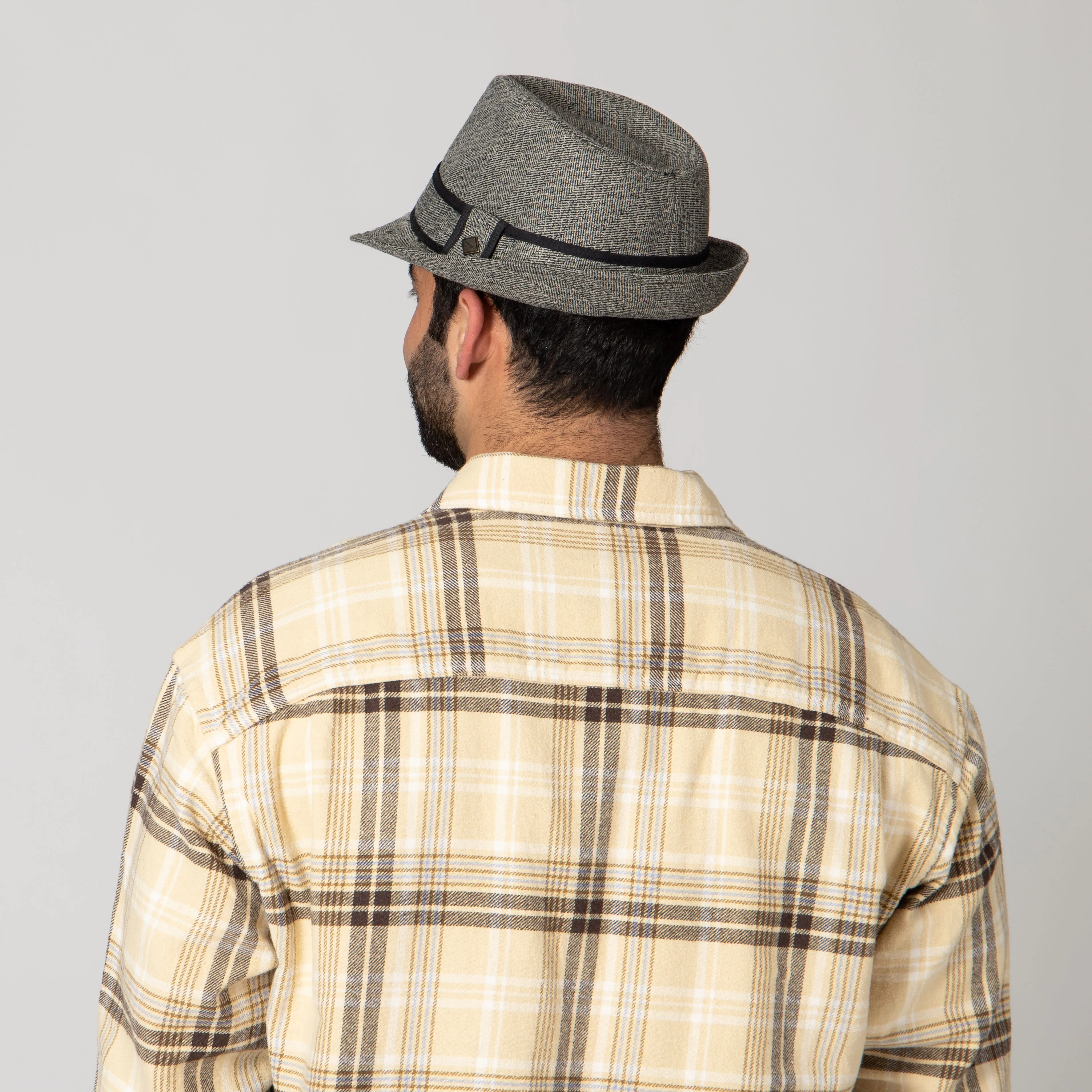 Tweed Fedora With Trim sold by San Diego Hat Company product image thumbnail 4