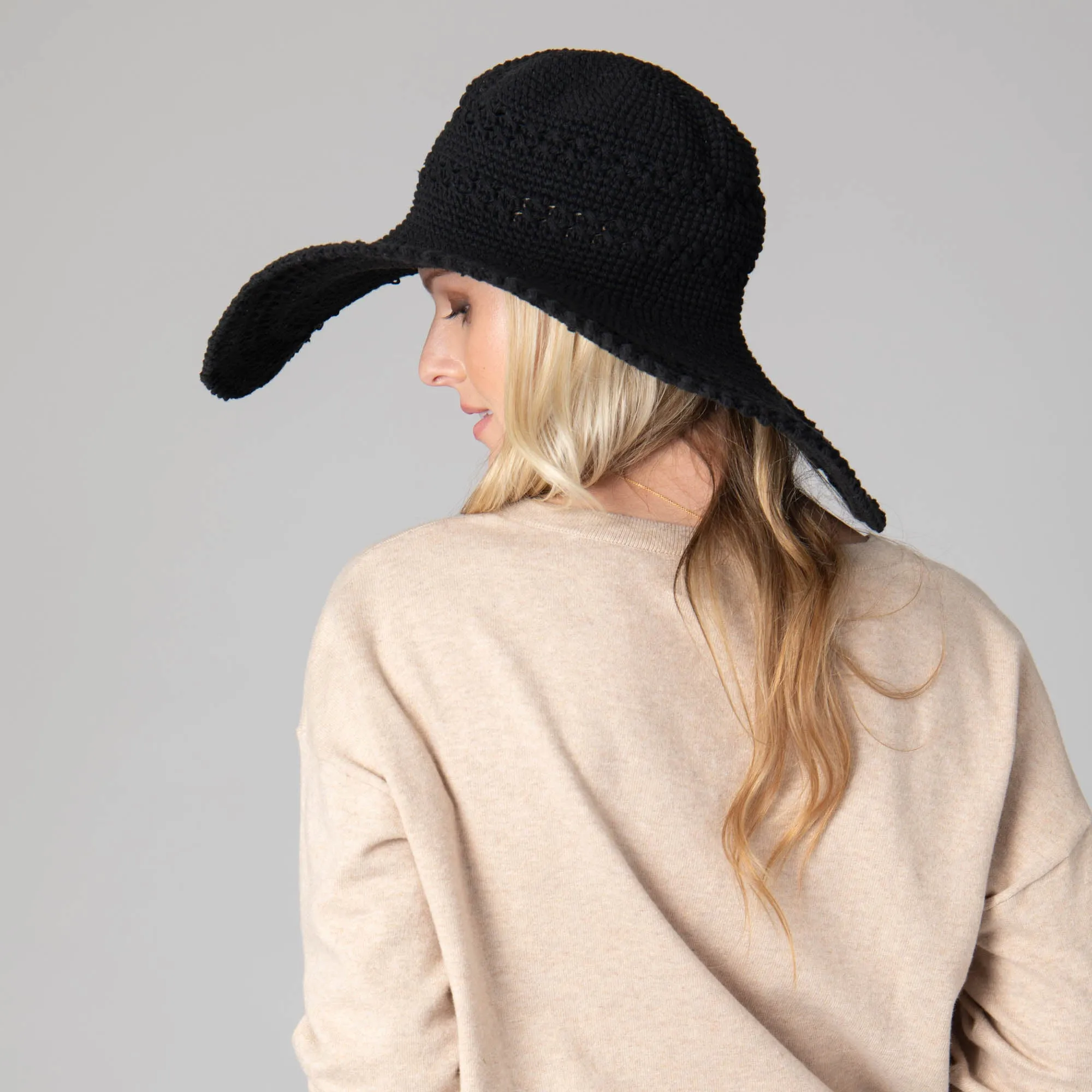 Women's Oversized Brim Crochet w/ Scalloped Edge sold by San Diego Hat Company product image thumbnail 5