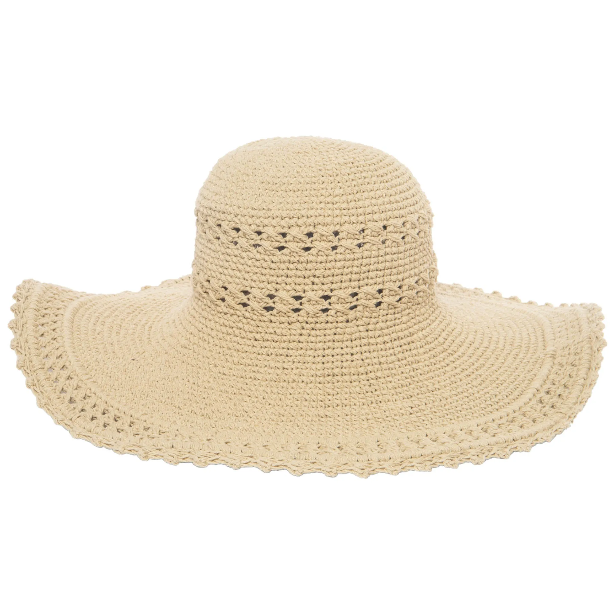 Women's Oversized Brim Crochet w/ Scalloped Edge sold by San Diego Hat Company