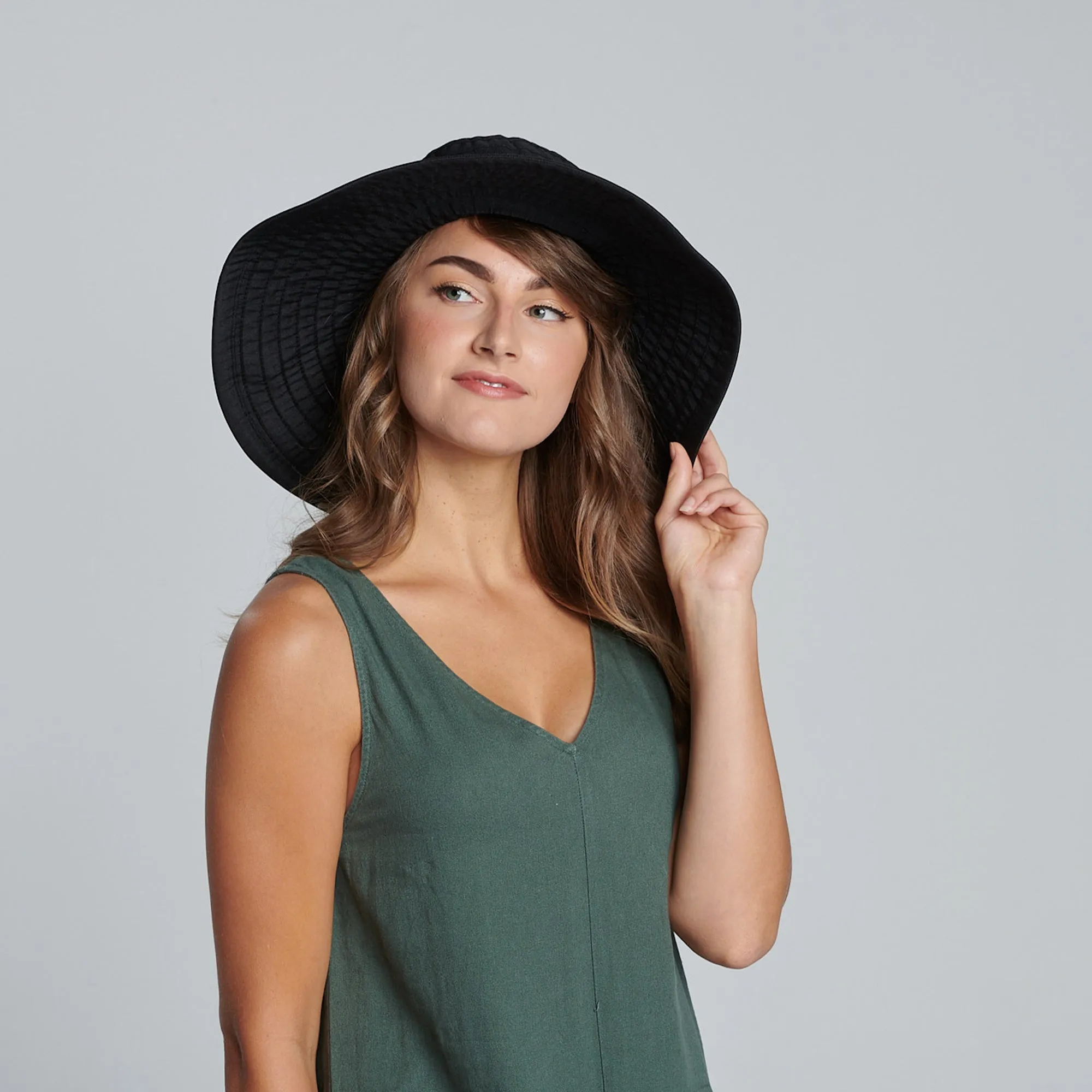 Women's Large Brim Ribbon Hat with a Bow sold by San Diego Hat Company product image thumbnail 3