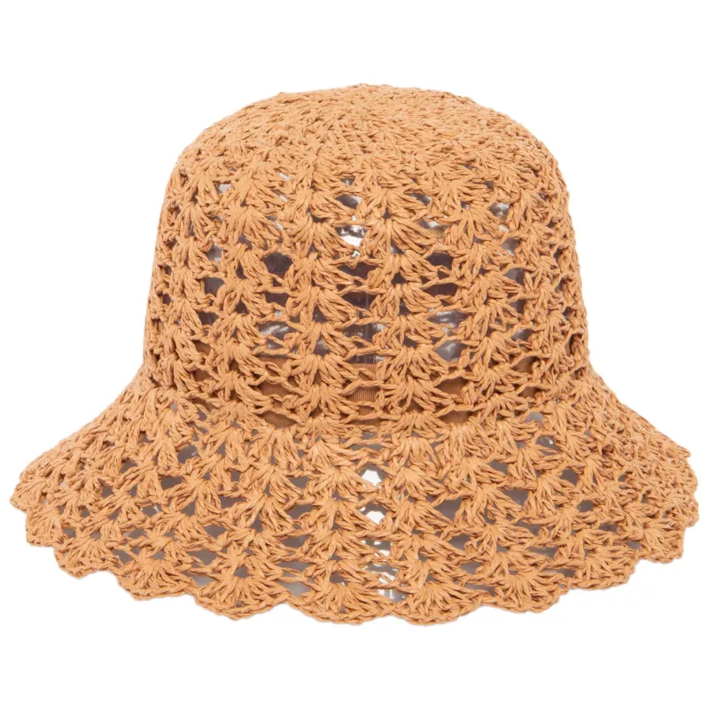 Sofia - Open Crochet Bucket Hat sold by San Diego Hat Company