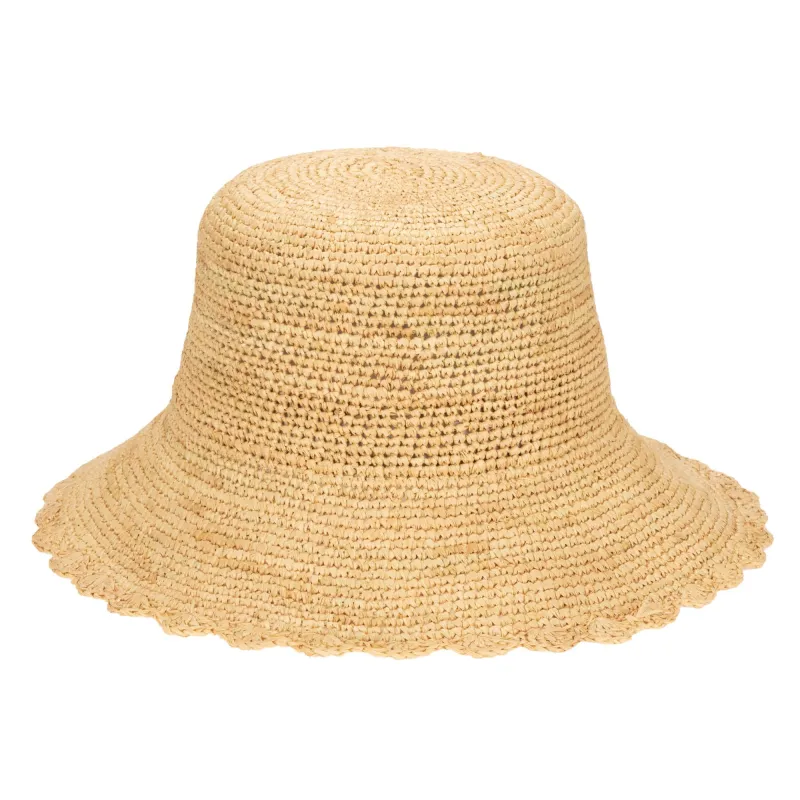 Sand Dollar - Hand Crochet Bucket Hat with Scalloped Brim sold by San Diego Hat Company