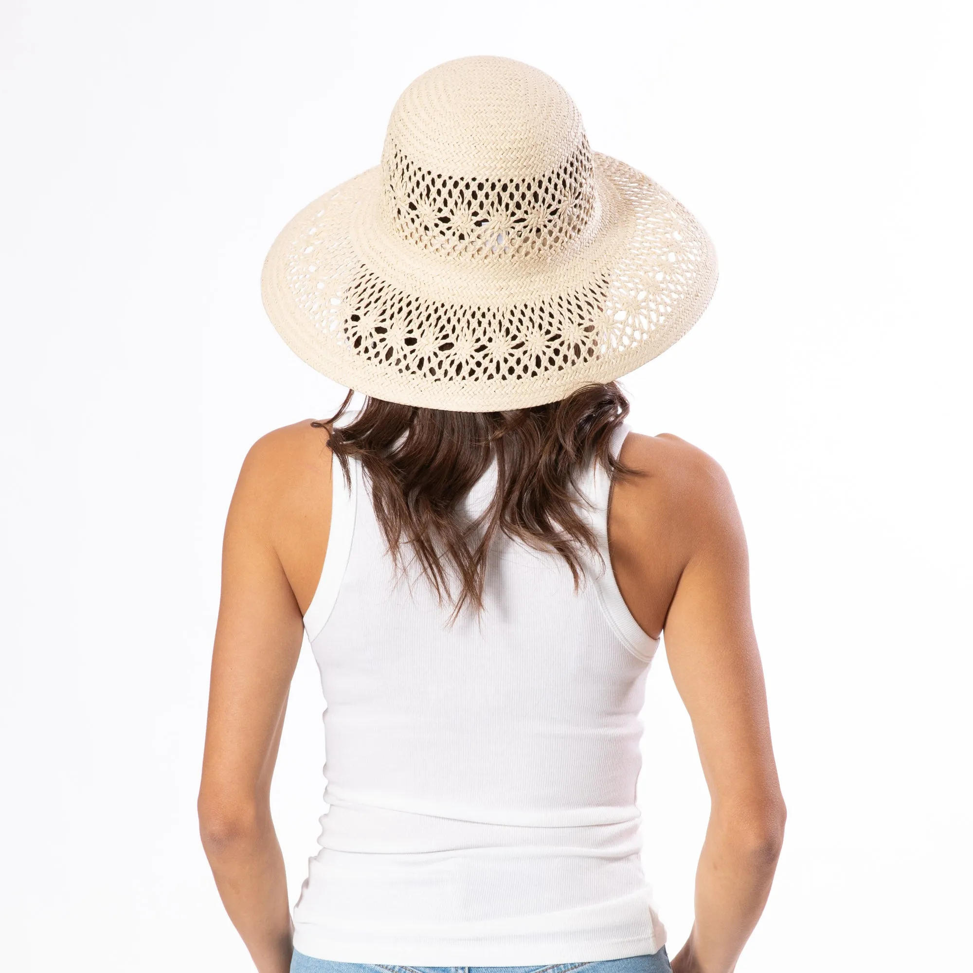Sandy - Woven Round Crown sold by San Diego Hat Company product image thumbnail 3