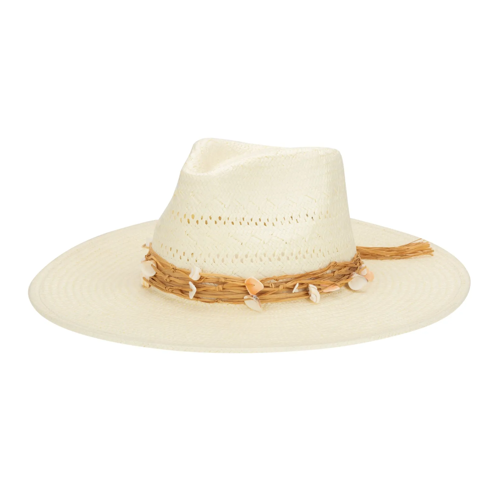 Melody - Vented Fedora with Raffia Trim sold by San Diego Hat Company