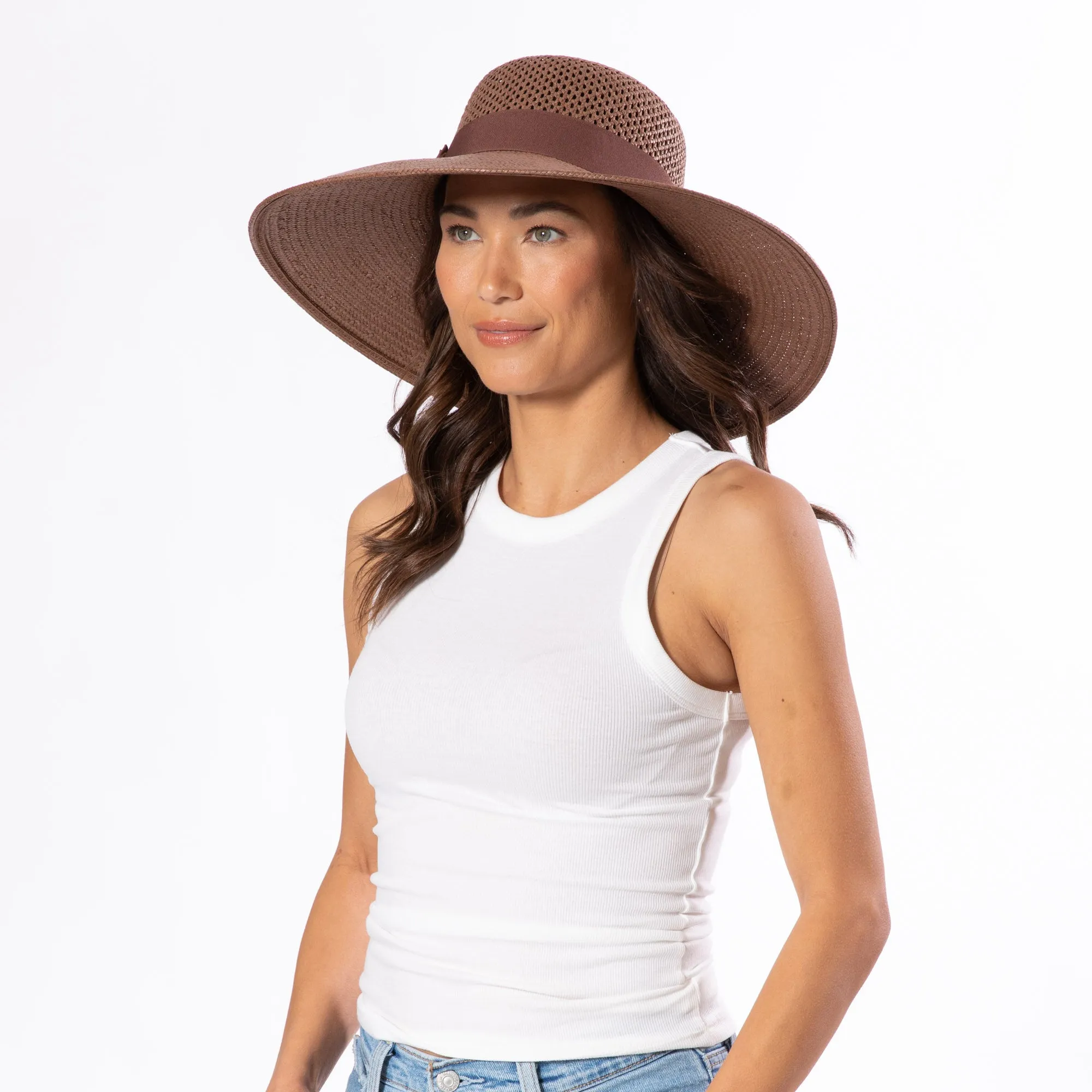 The Clara - Ventilated Woven Round Crown sold by San Diego Hat Company product image thumbnail 5