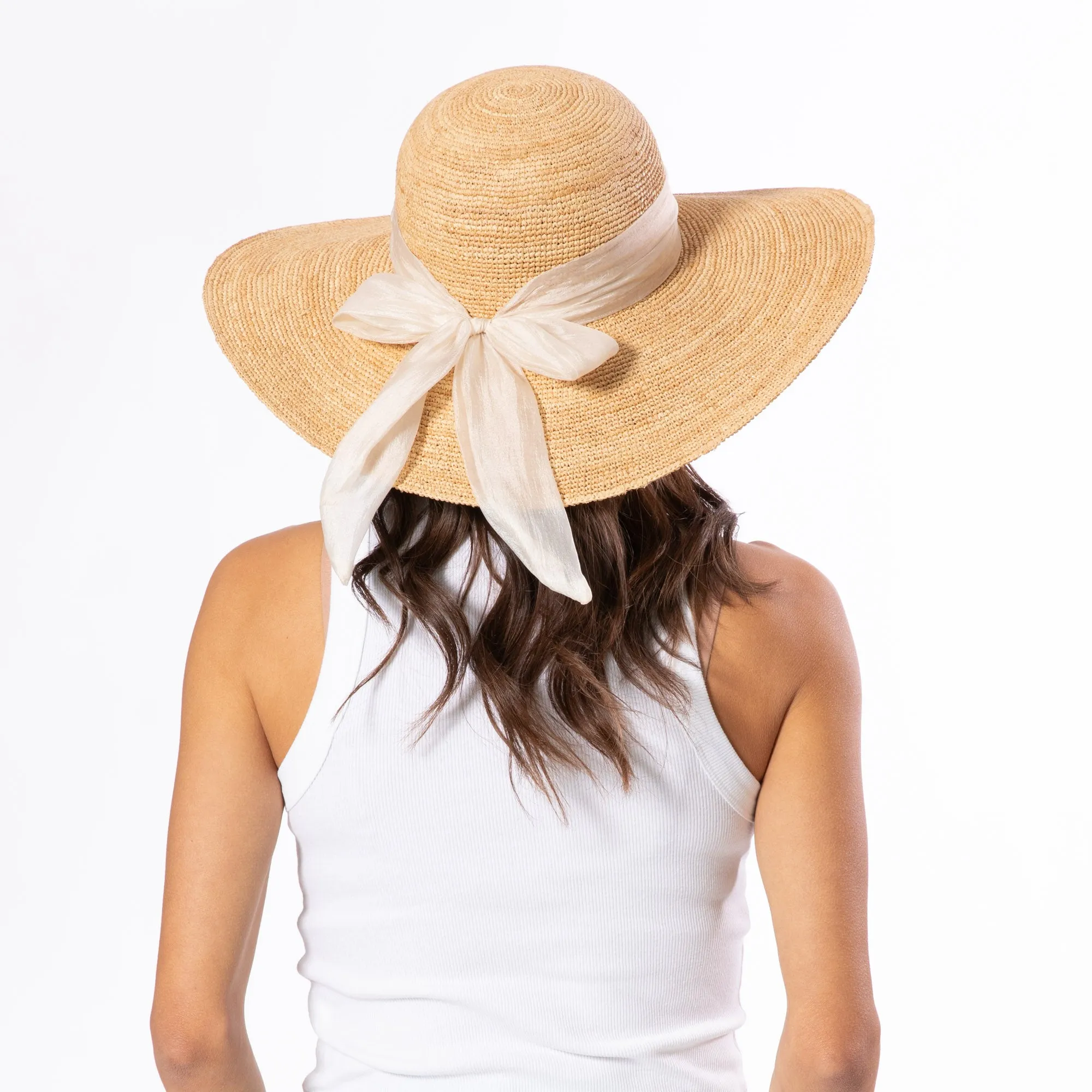 The Lily - Fine Raffia Straw Round Crown sold by San Diego Hat Company product image thumbnail 4