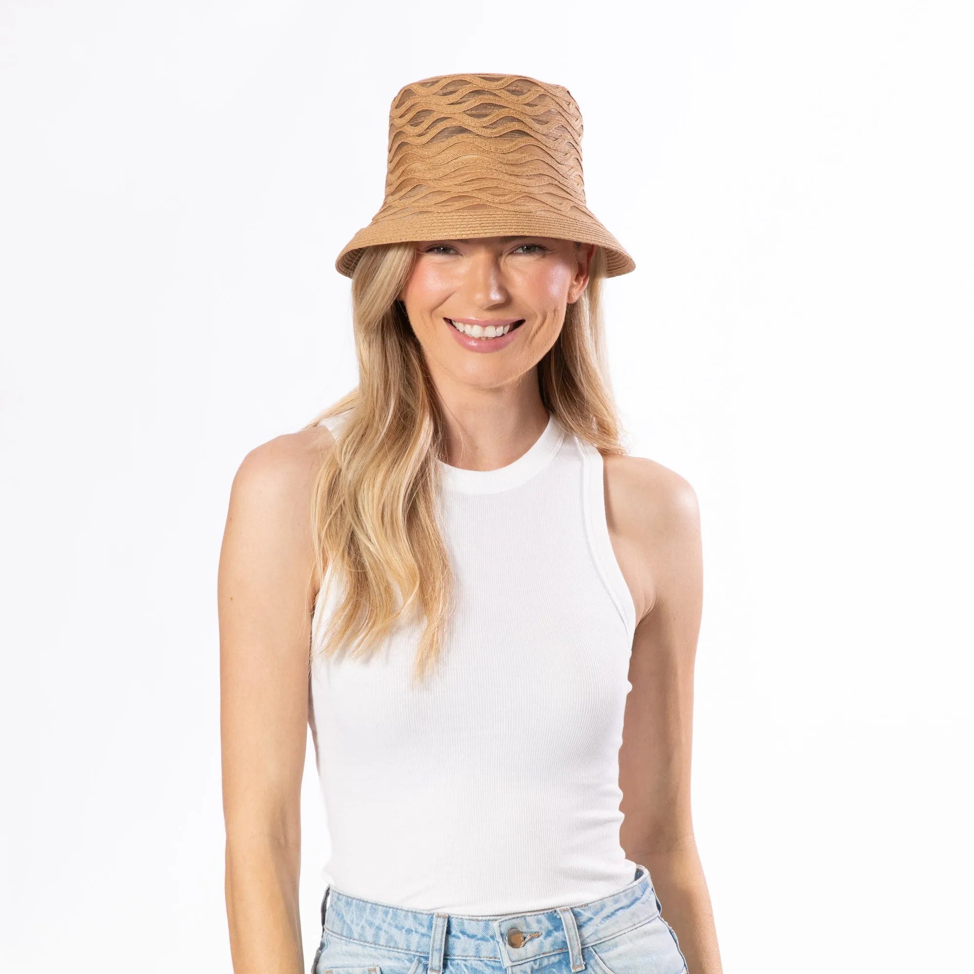 Marie - Wavy Mesh Bucket Hat sold by San Diego Hat Company product image thumbnail 5