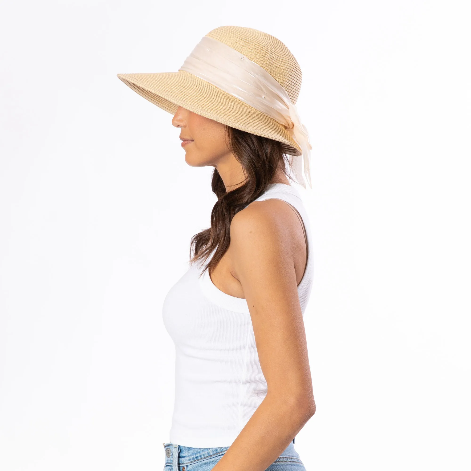 Grace - Ultrabraid Face Saver with Bow Band sold by San Diego Hat Company product image thumbnail 4