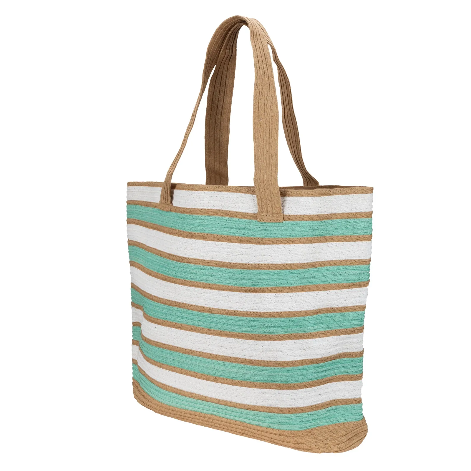 Jade - Wide Striped Tote sold by San Diego Hat Company product image thumbnail 4