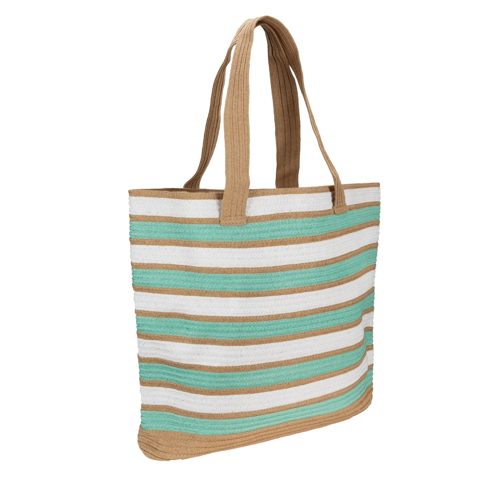 Jade - Wide Striped Tote sold by San Diego Hat Company product image thumbnail 5
