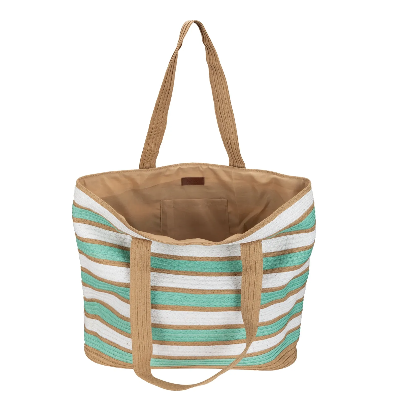 Jade - Wide Striped Tote sold by San Diego Hat Company product image thumbnail 3
