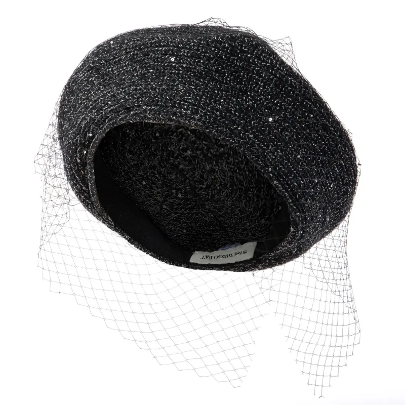 Bianca - Slouchy Lurex Beret made by San Diego Hat Company