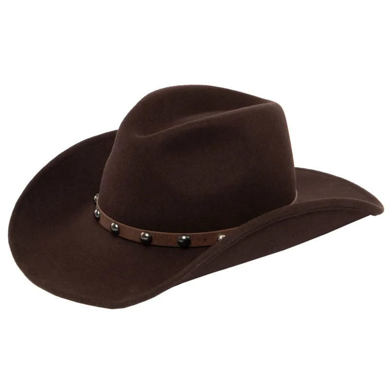 Wool Pinch Crown Cowboy with Leather Band by FRYE made by Frye