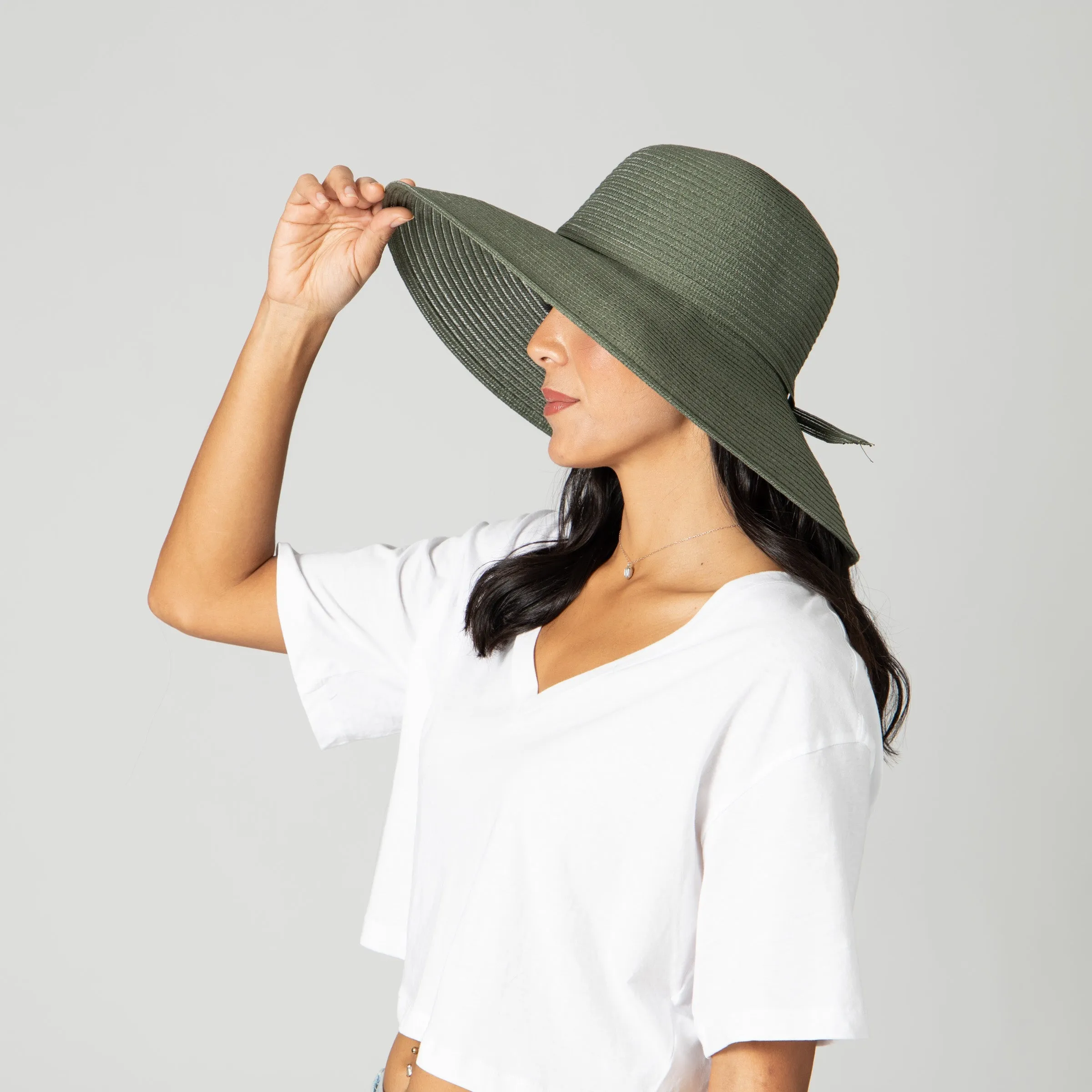 Women's Poly Braided Sun Hat sold by San Diego Hat Company product image thumbnail 2