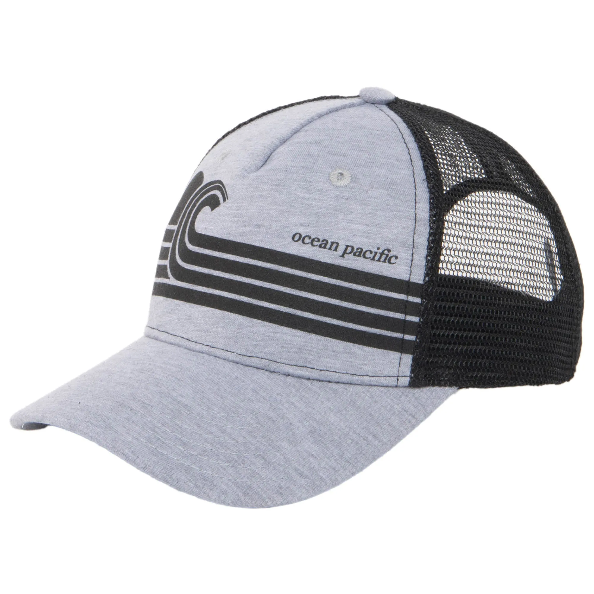 Ocean Pacific - 5 Panel Trucker Hat with Wave Print sold by San Diego Hat Company