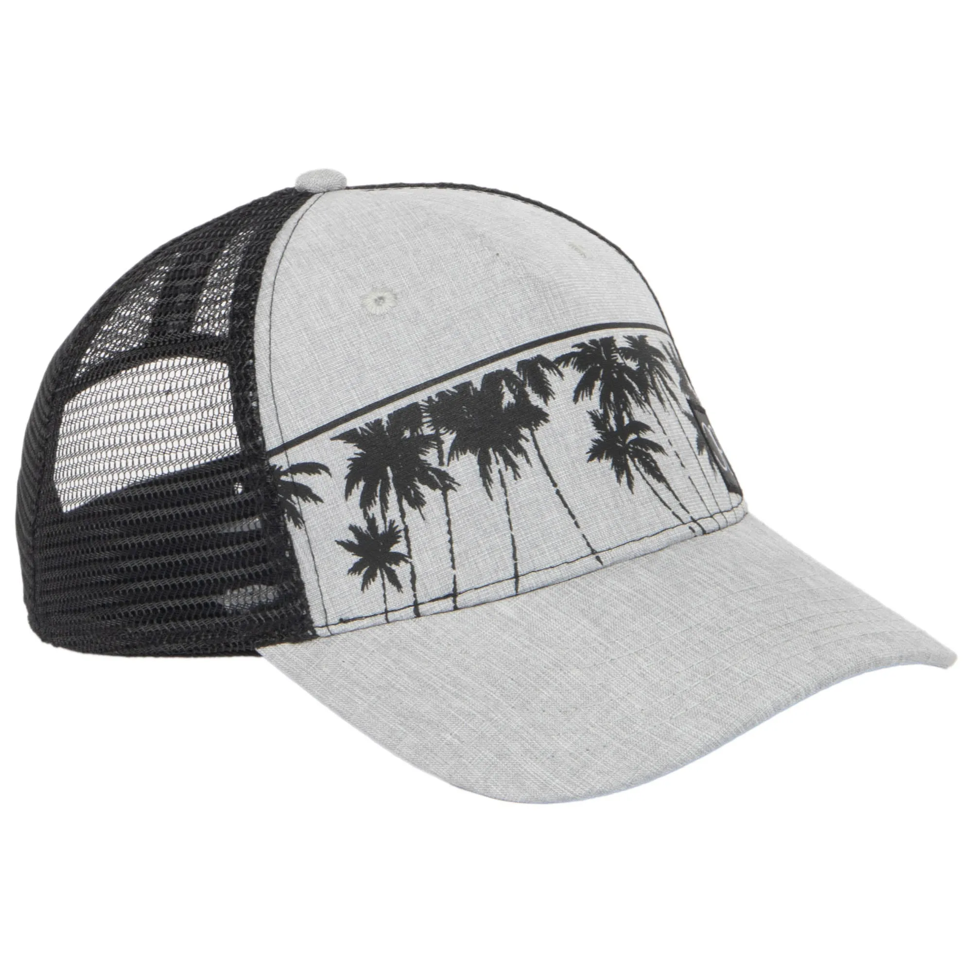 Ocean Pacific - 5 Panel Trucker Hat with Grey Palm Leaf Print sold by San Diego Hat Company product image thumbnail 2