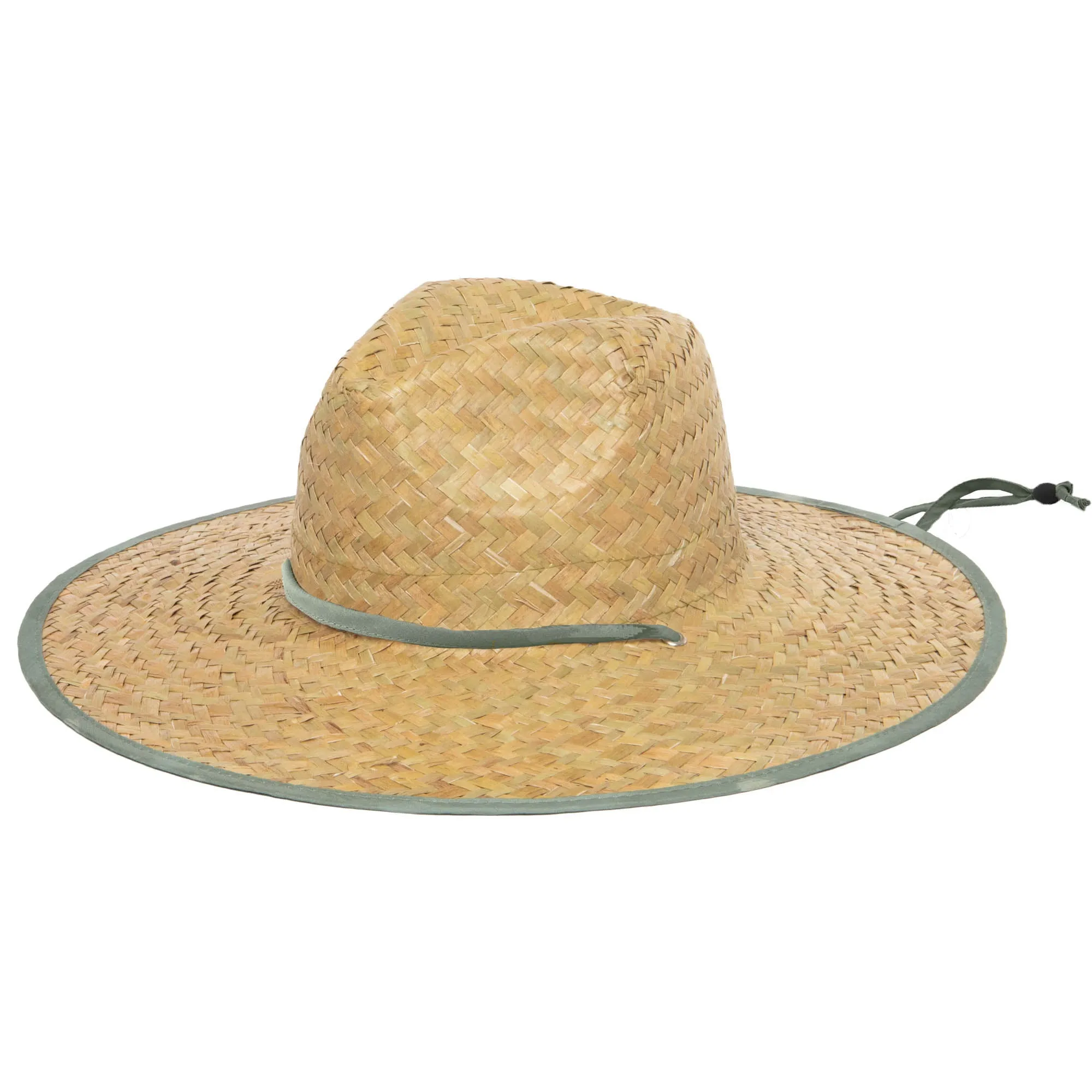 Mens Straw Lifeguard with Abstract Camo Under-brim sold by San Diego Hat Company