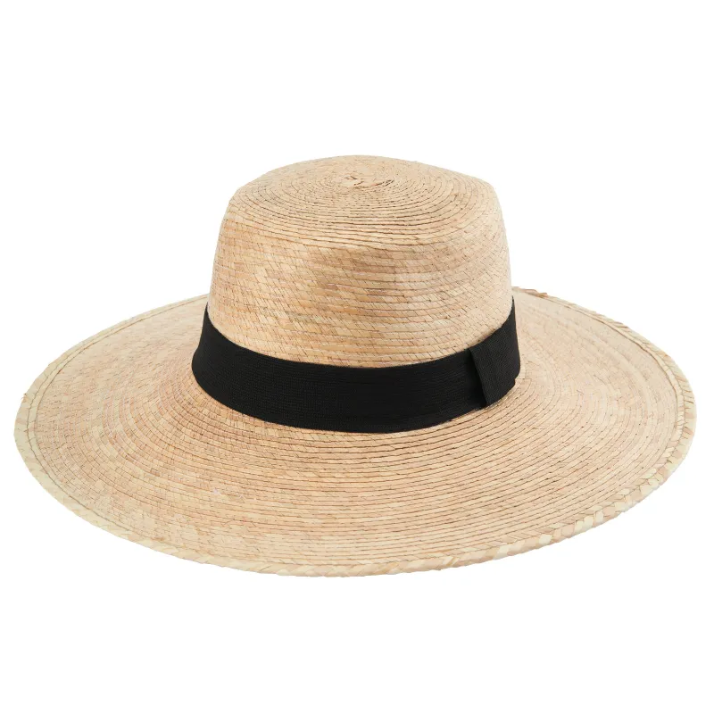 Baile Palm Straw Boater sold by San Diego Hat Company