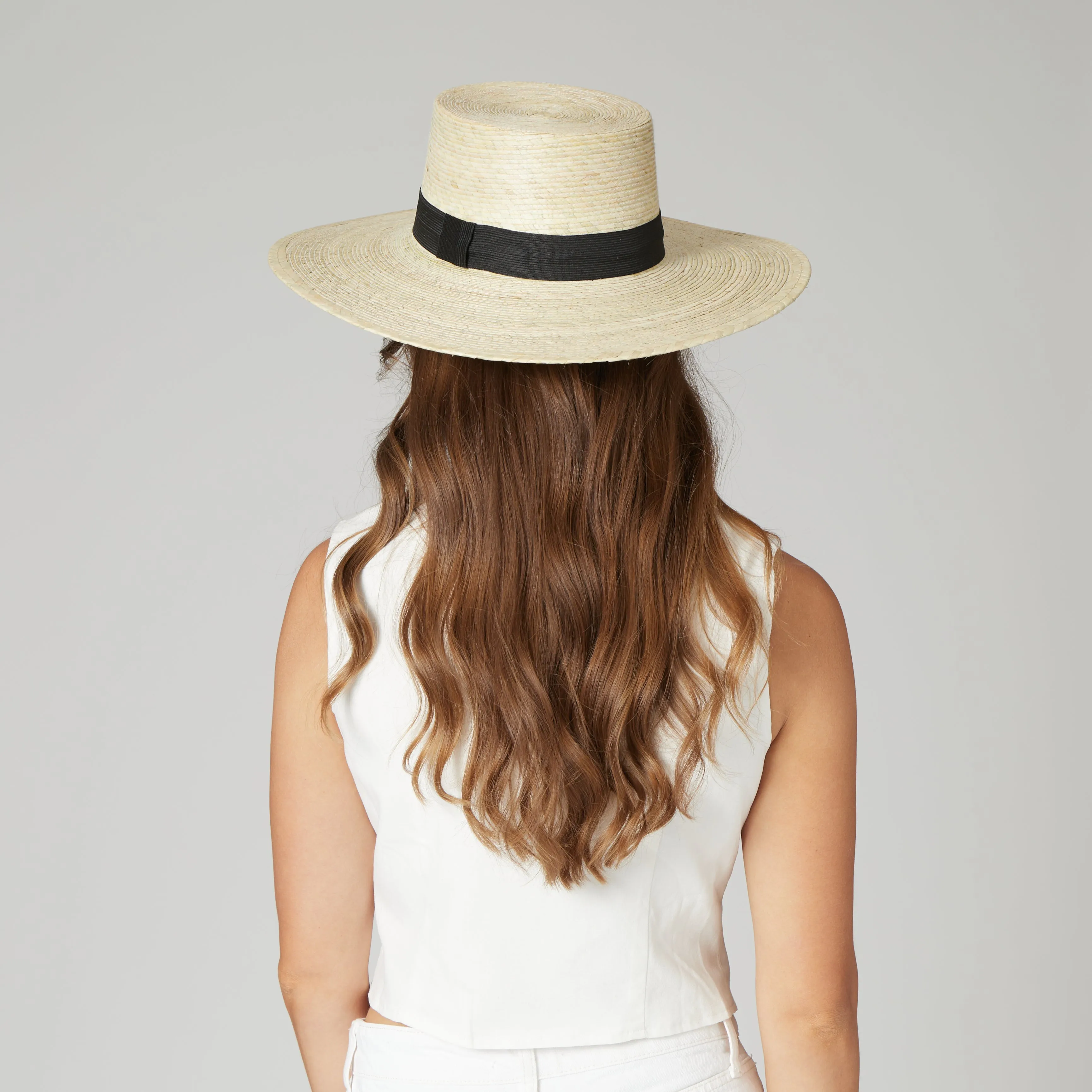 Baile Palm Straw Boater sold by San Diego Hat Company product image thumbnail 5