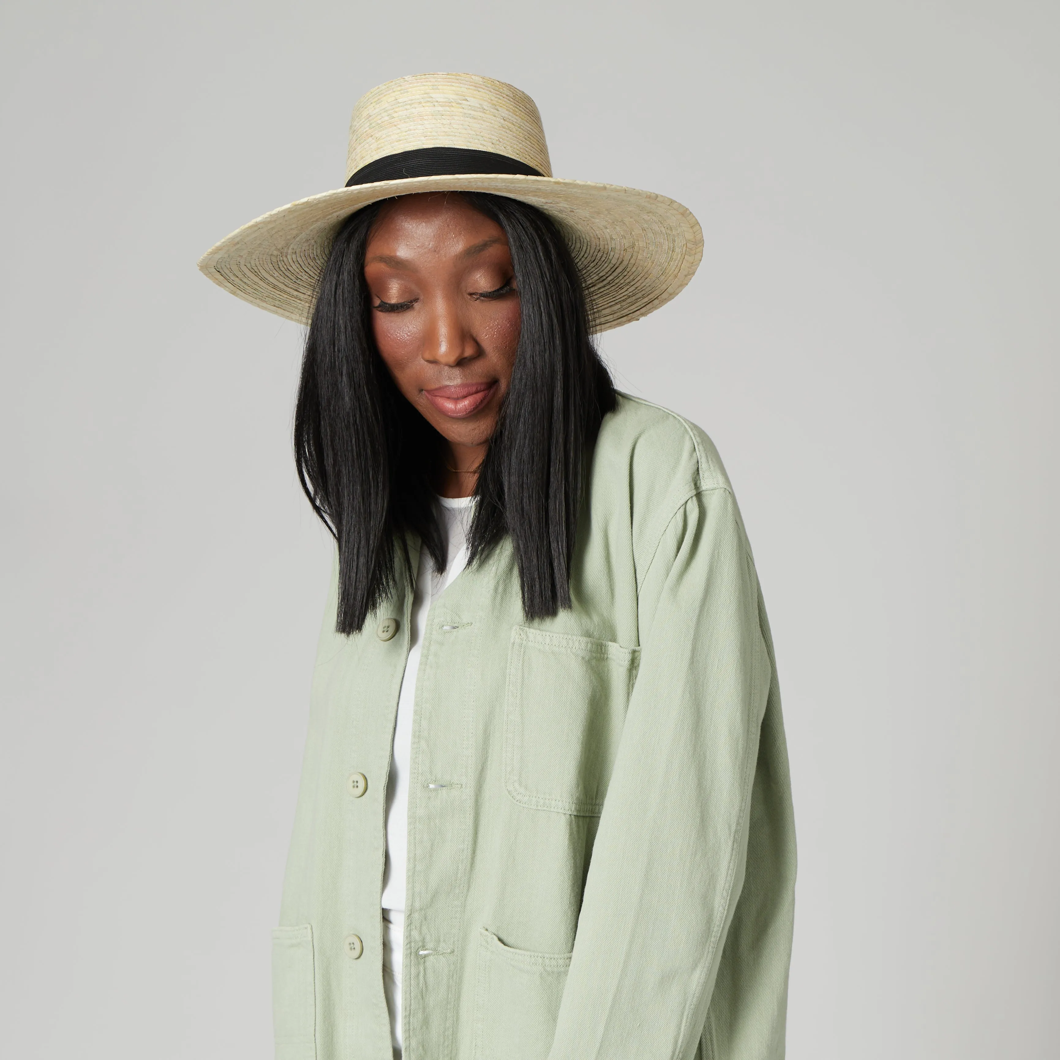 Baile Palm Straw Boater sold by San Diego Hat Company product image thumbnail 4